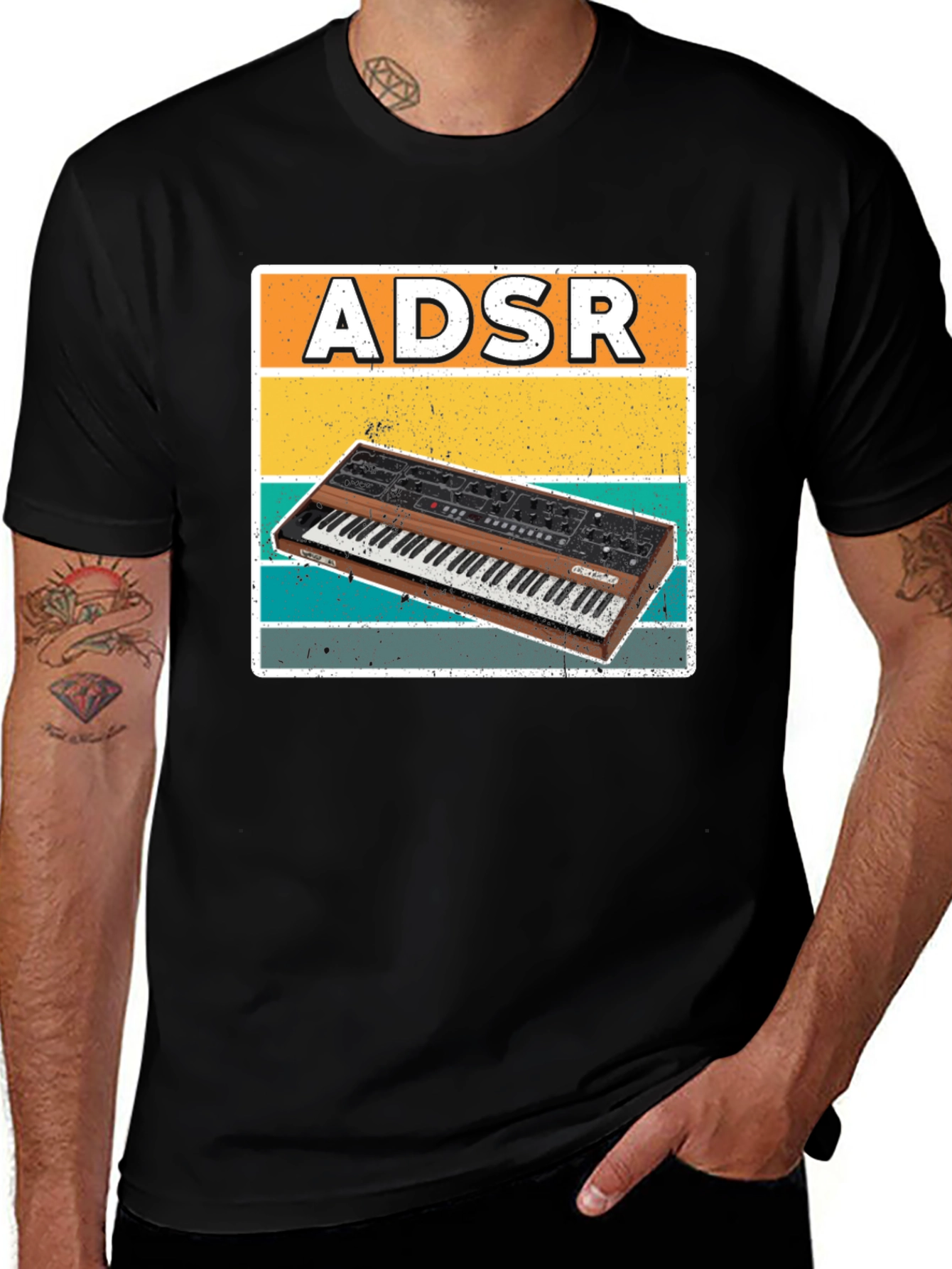 Variant 7 of ADSR Synthesizer T-Shirt - Vintage Synth Music Lover Tee
