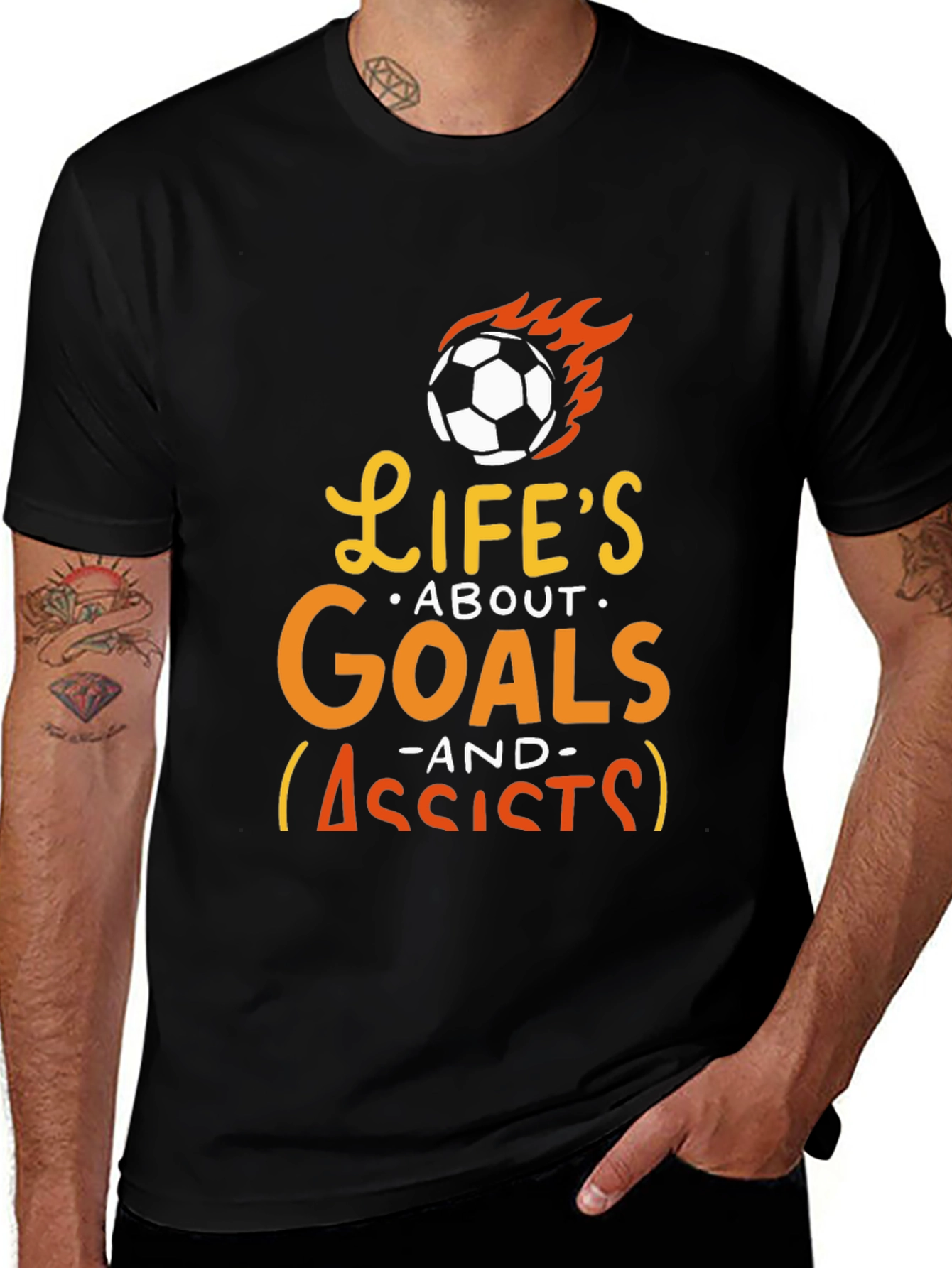 Variant 7 of Life's About Goals Soccer T-Shirt
