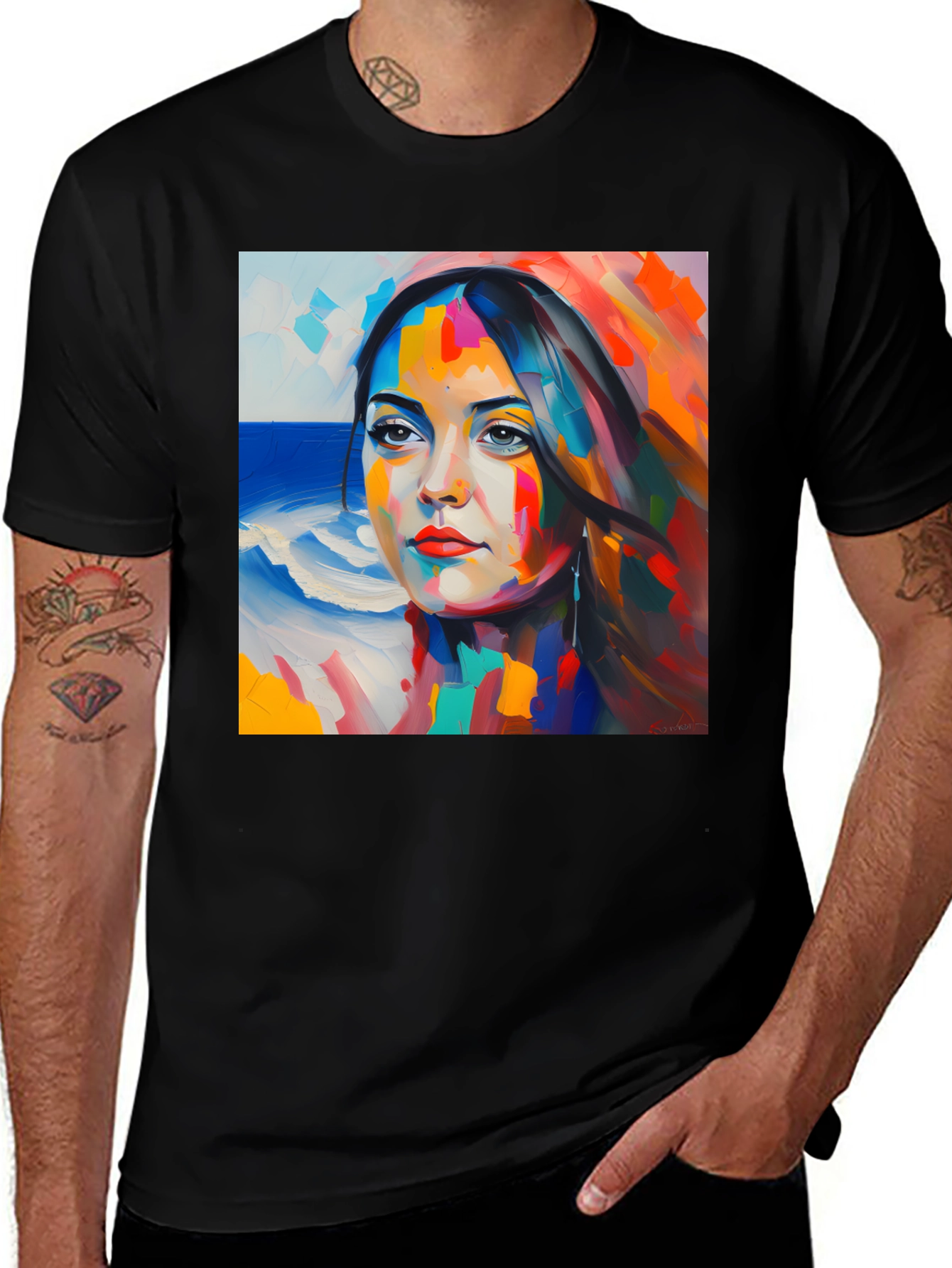 Variant 6 of Colorful Portrait T-Shirt