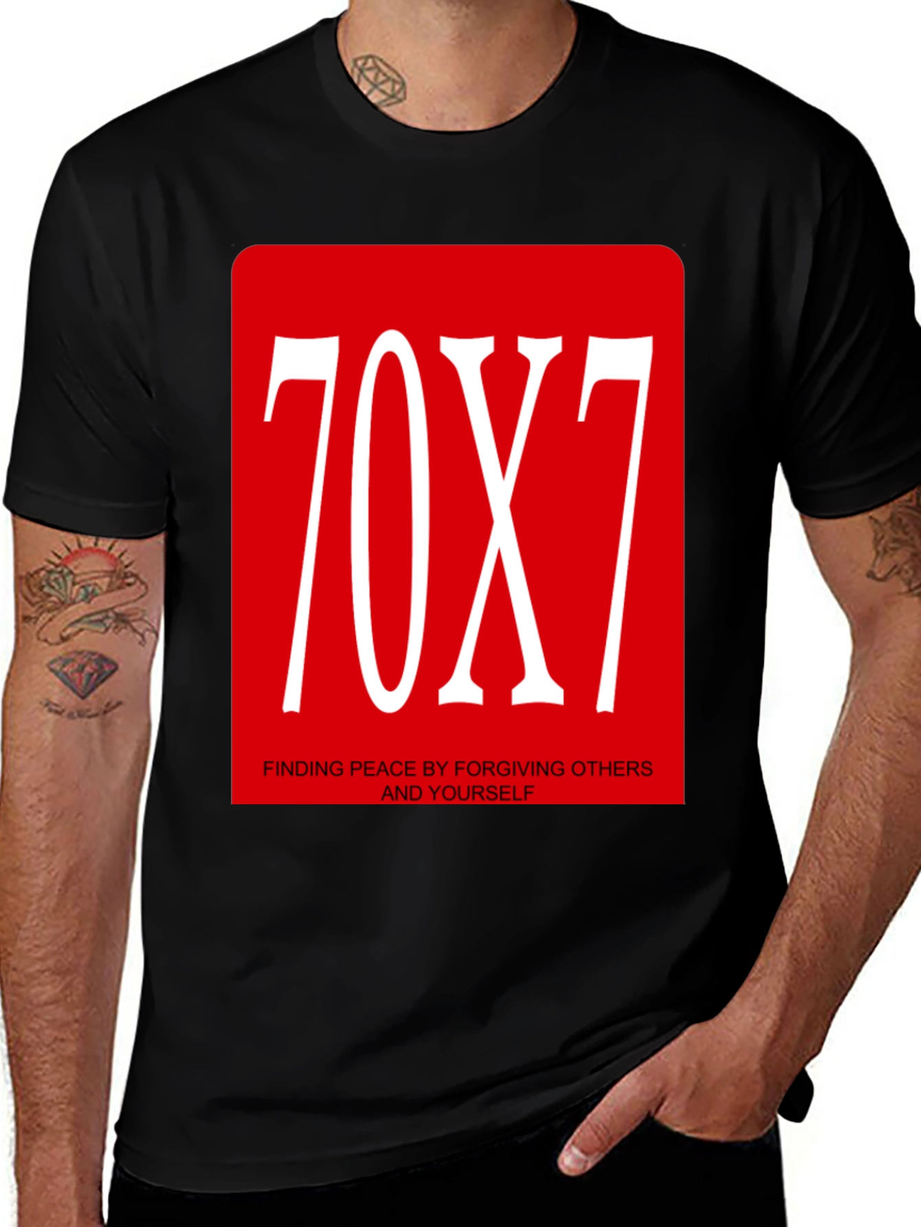 70x7 Forgiveness Graphic Tee - Peace Inspired Design