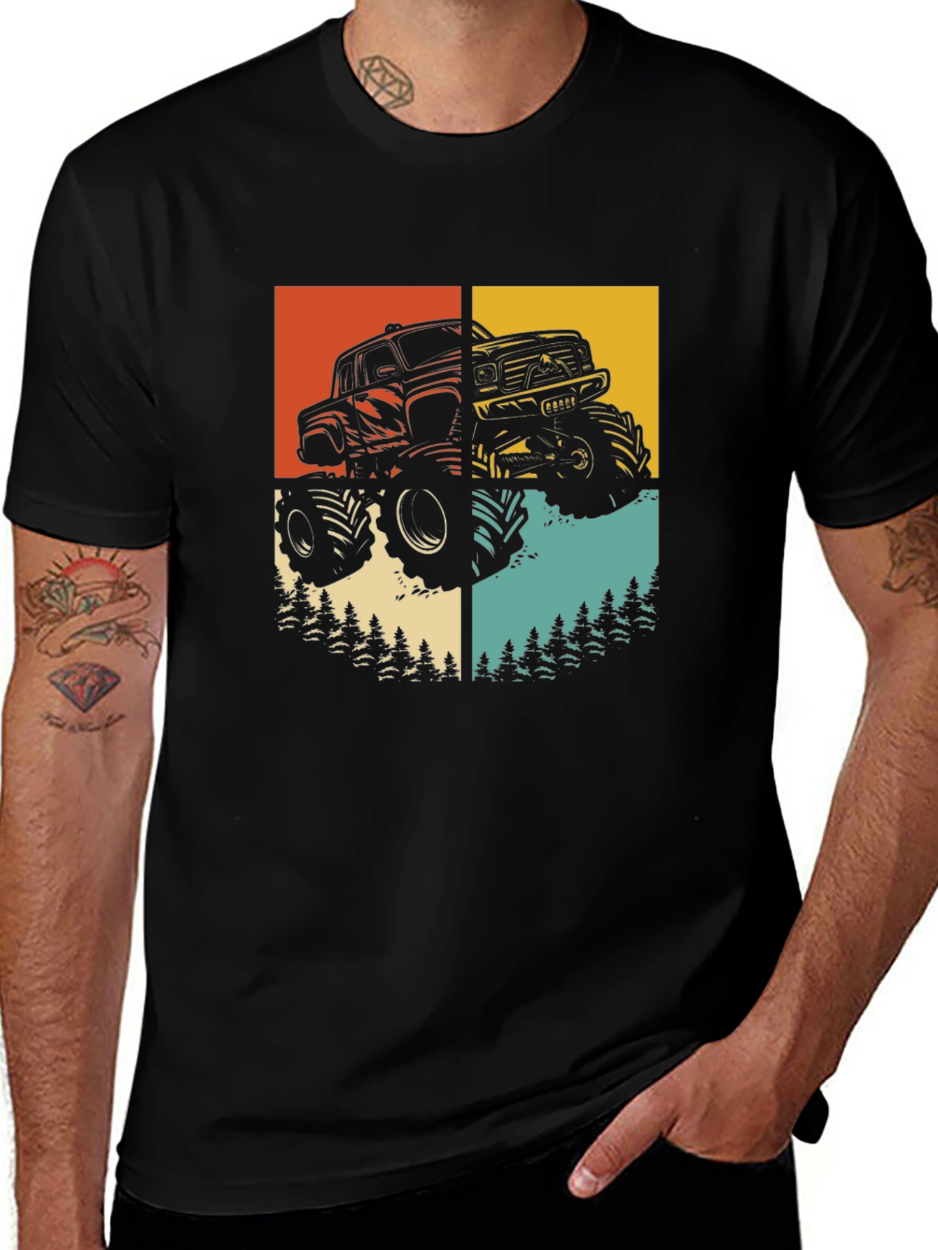 Variant 18 of Retro Monster Truck Graphic Tee
