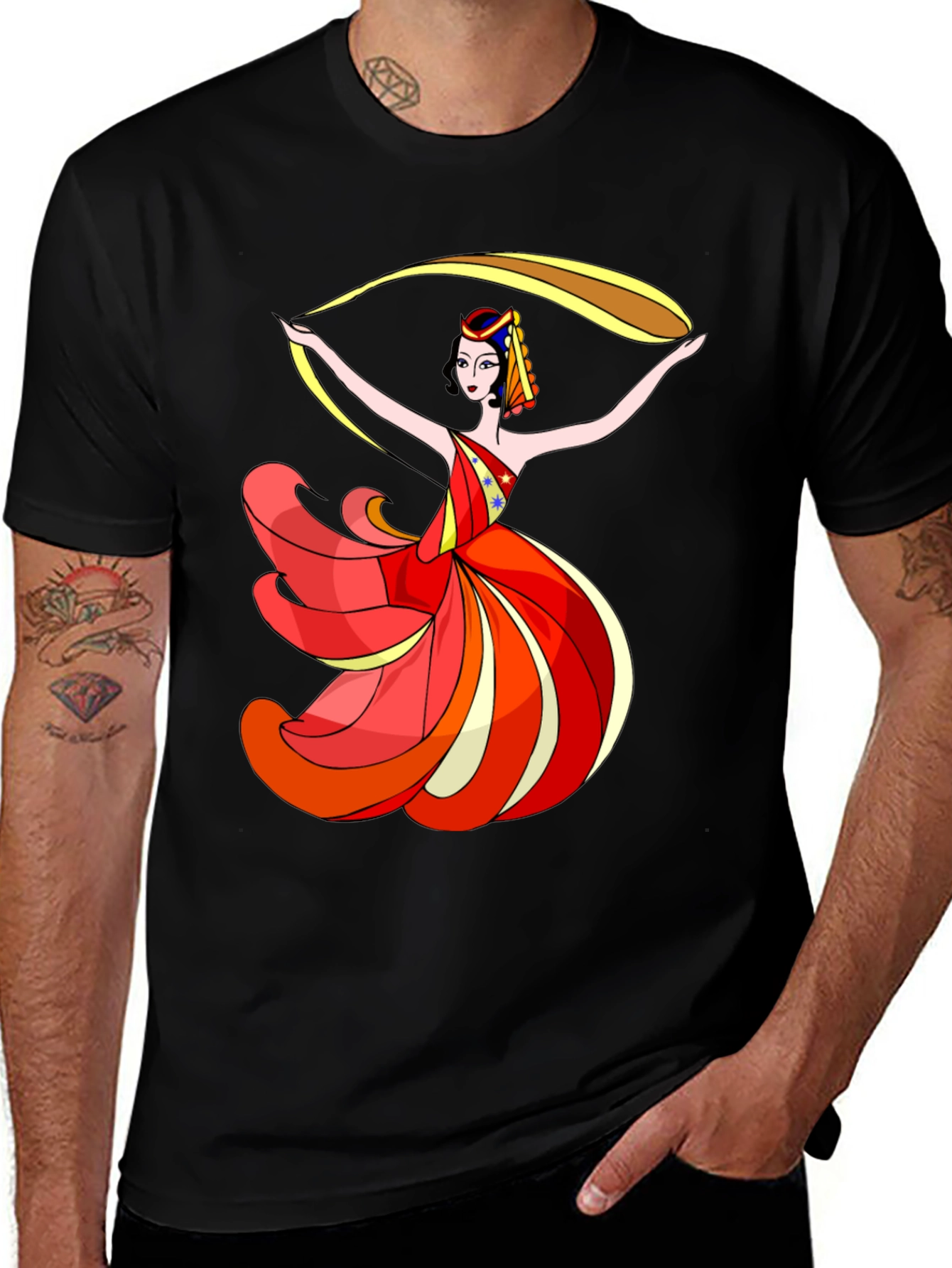 Variant 10 of Elegant Dancer Graphic T-Shirt
