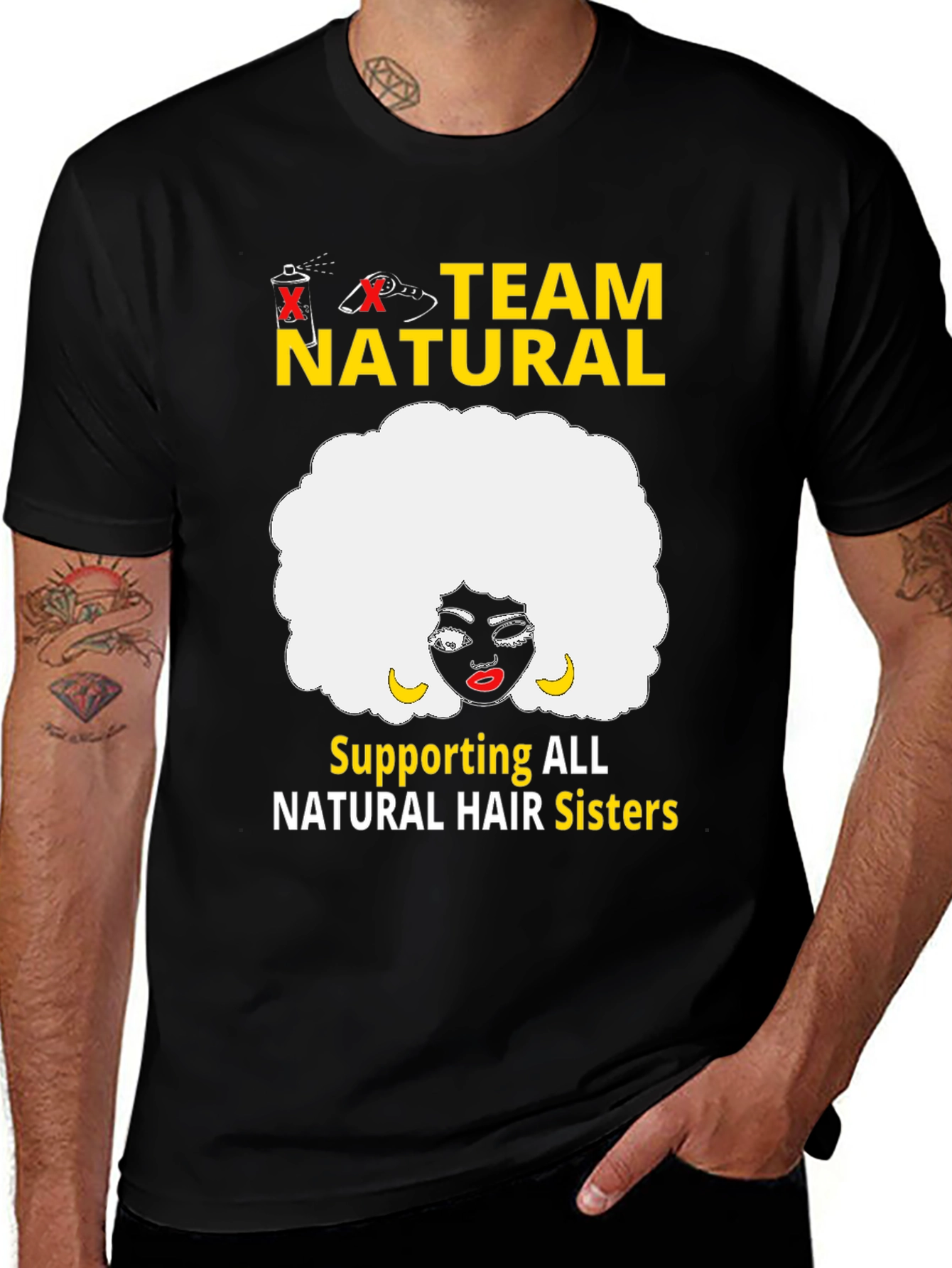 Variant 4 of Team Natural Hair T-Shirt