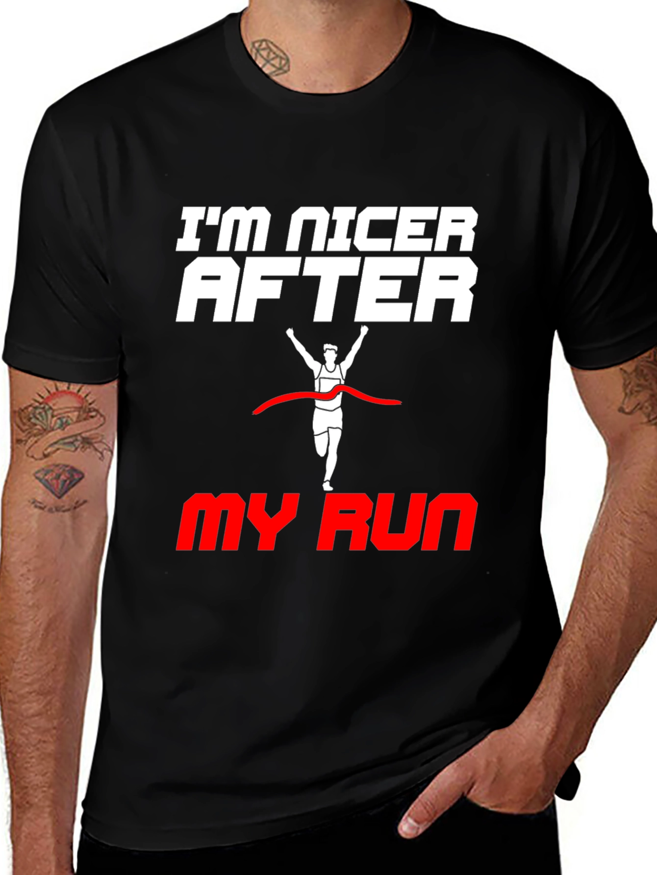 Variant 18 of I'm Nicer After My Run Black T-Shirt