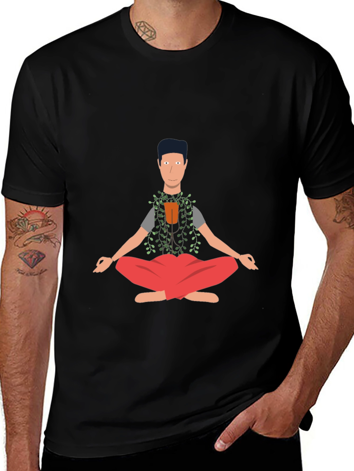 Variant 14 of Meditating Man T-Shirt