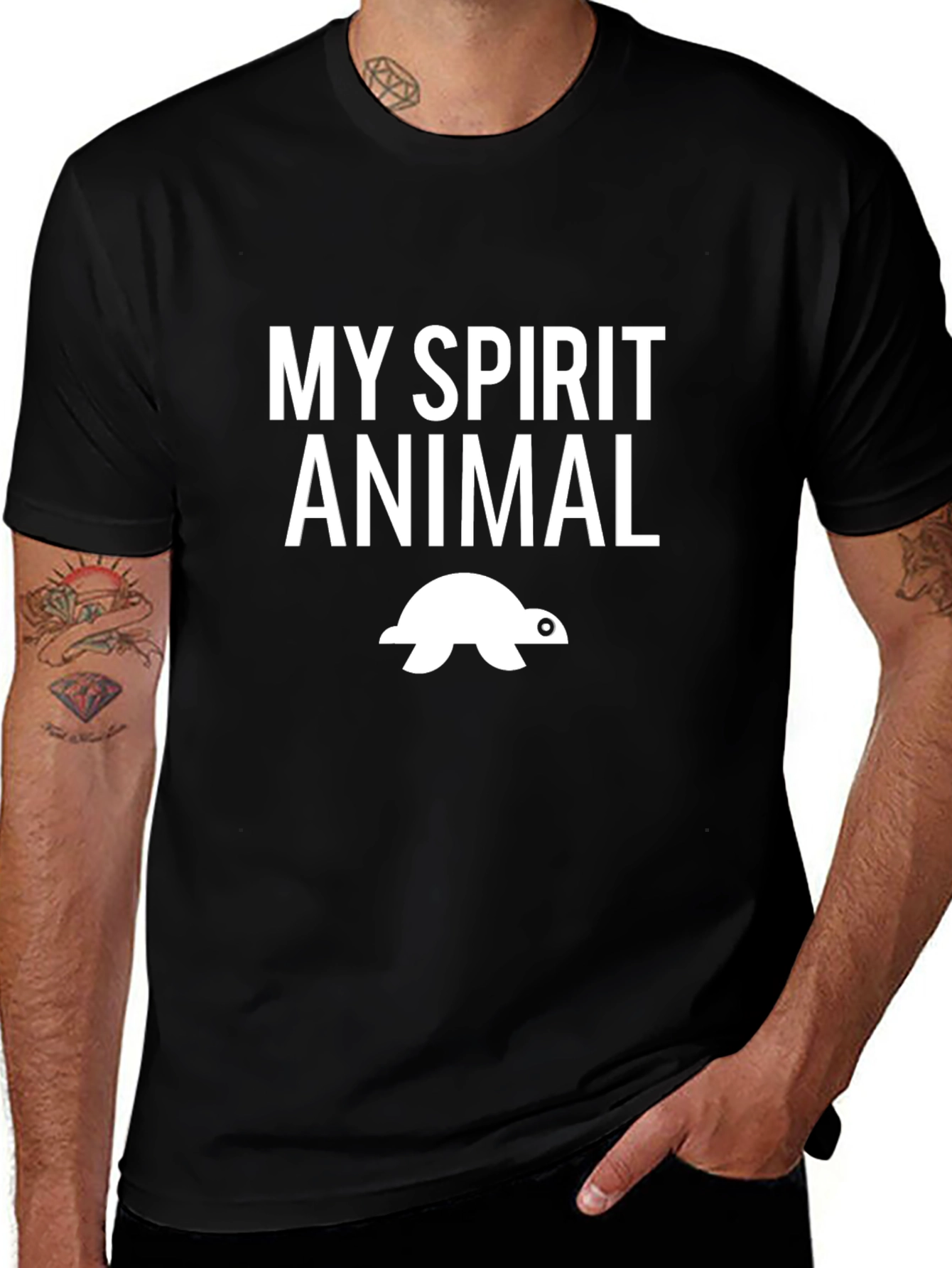Variant 10 of My Spirit Animal Turtle T-Shirt - Black