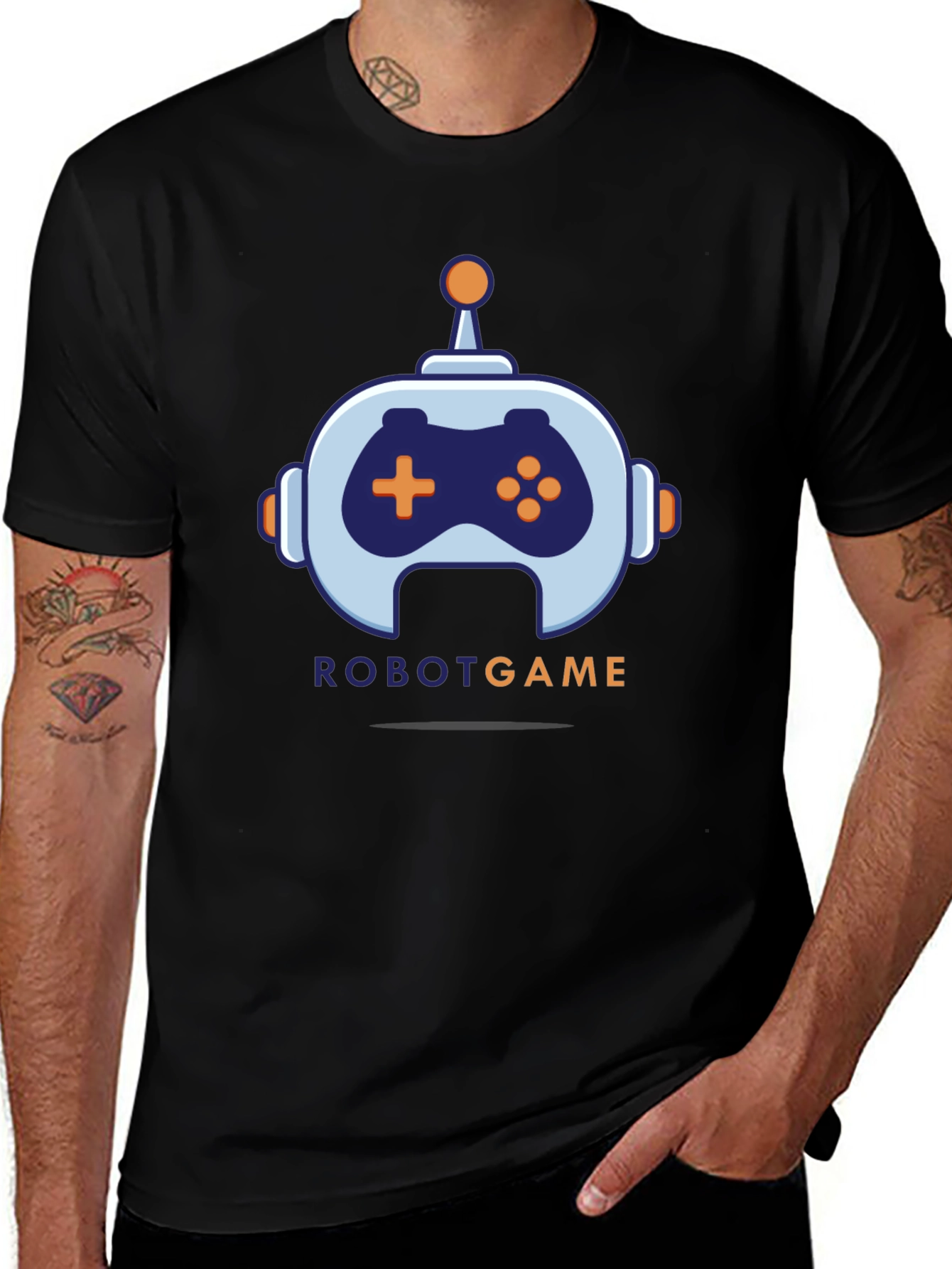 Variant 16 of Robot Game Graphic Tee - Cool Geek Style