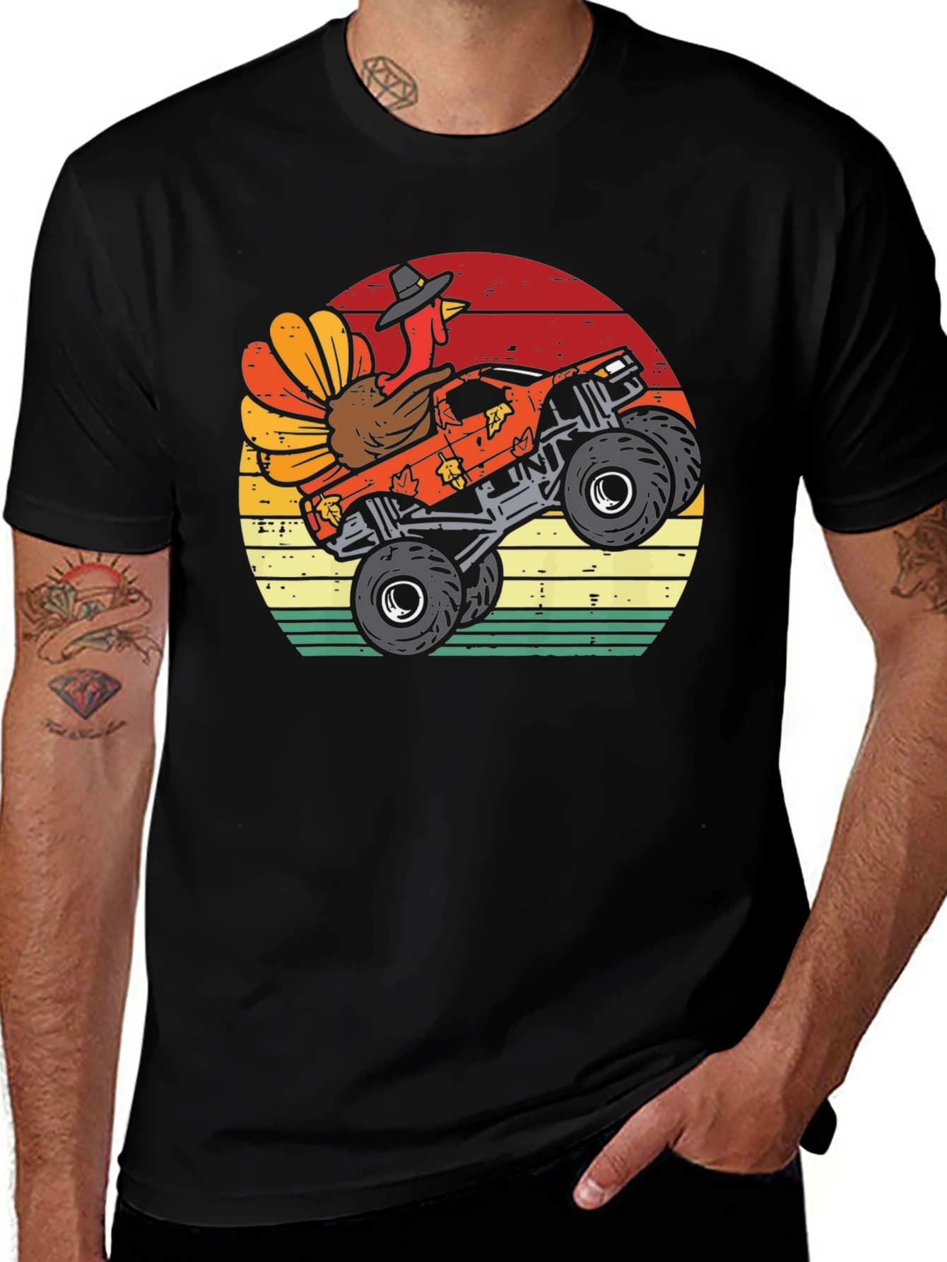 Variant 15 of Turkey Monster Truck Thanksgiving T-Shirt