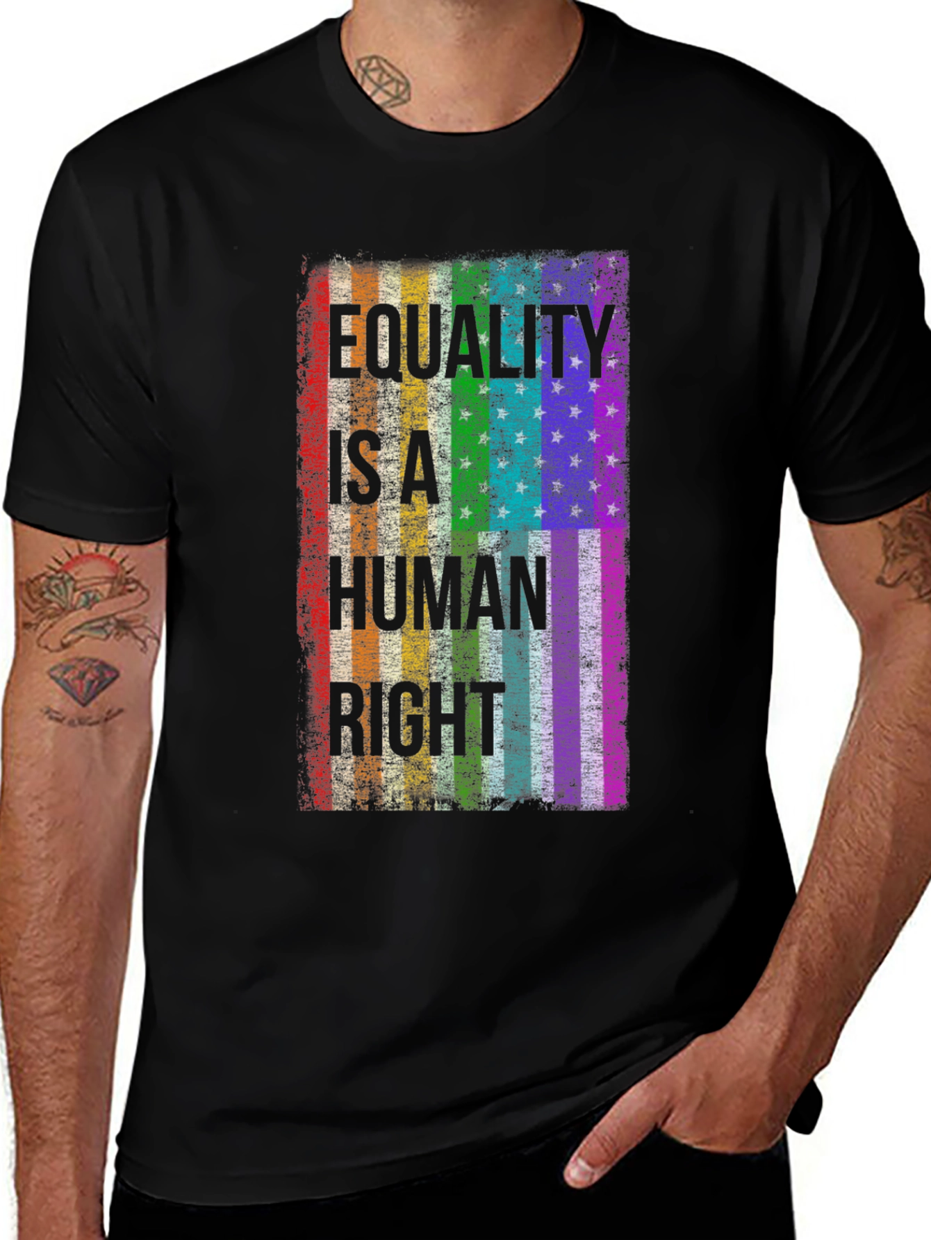 Equality is a Human Right Rainbow Graphic Tee