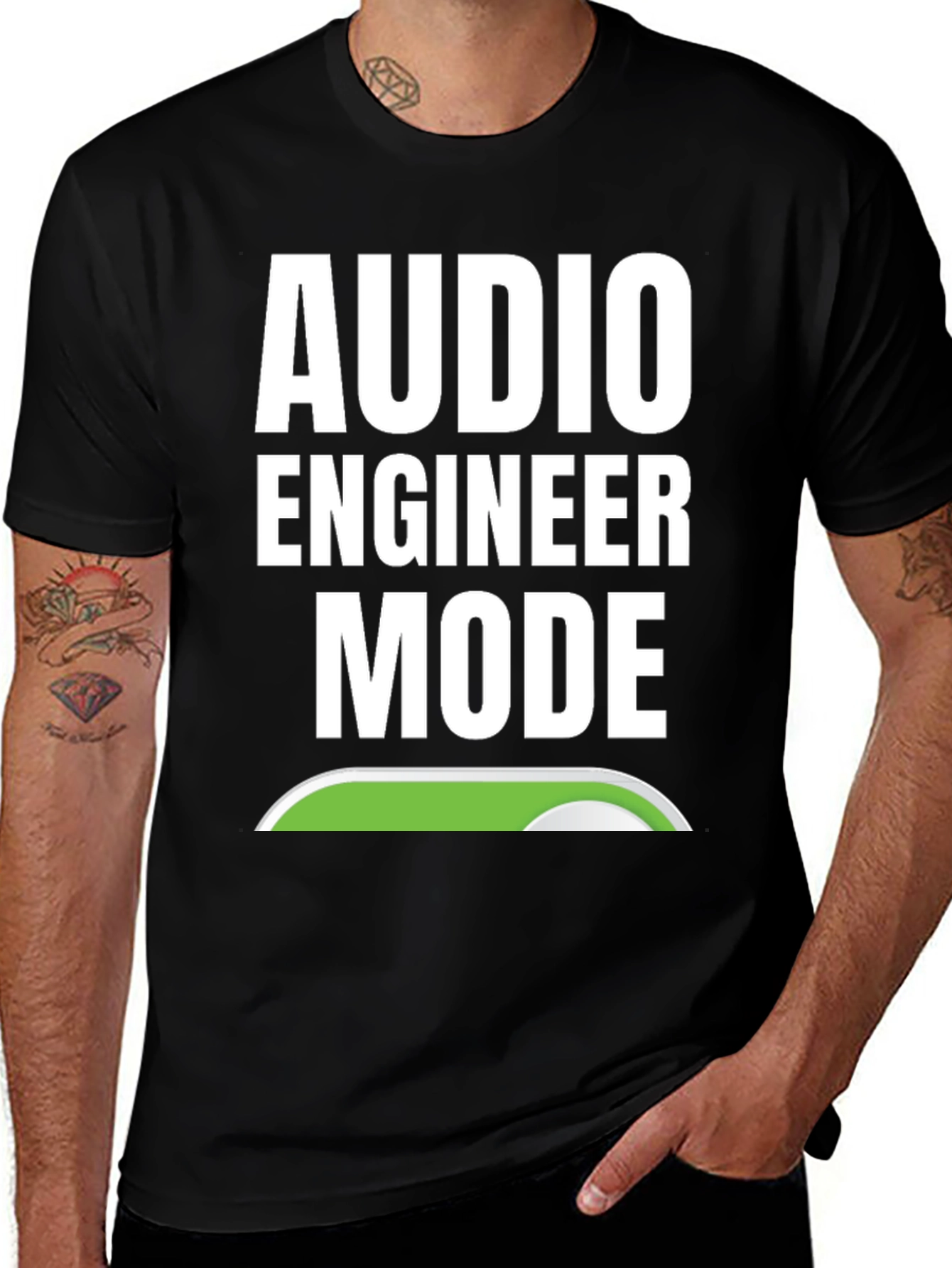 Variant 17 of Audio Engineer Mode T-Shirt - Black