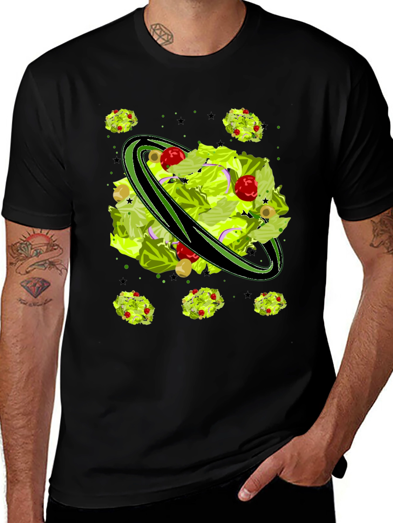 Variant 21 of Salad Planet Graphic Tee - Novelty Food Shirt