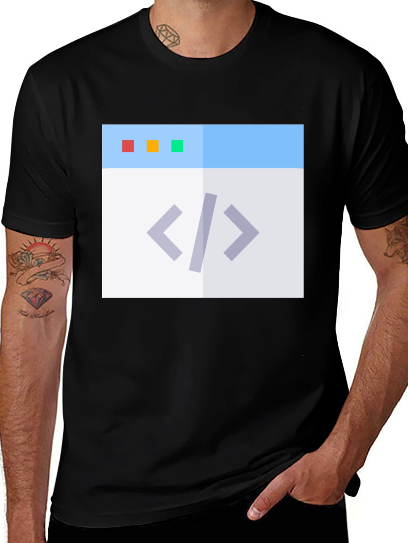 Coding Window Graphic Tee - Black Programmer T-Shirt