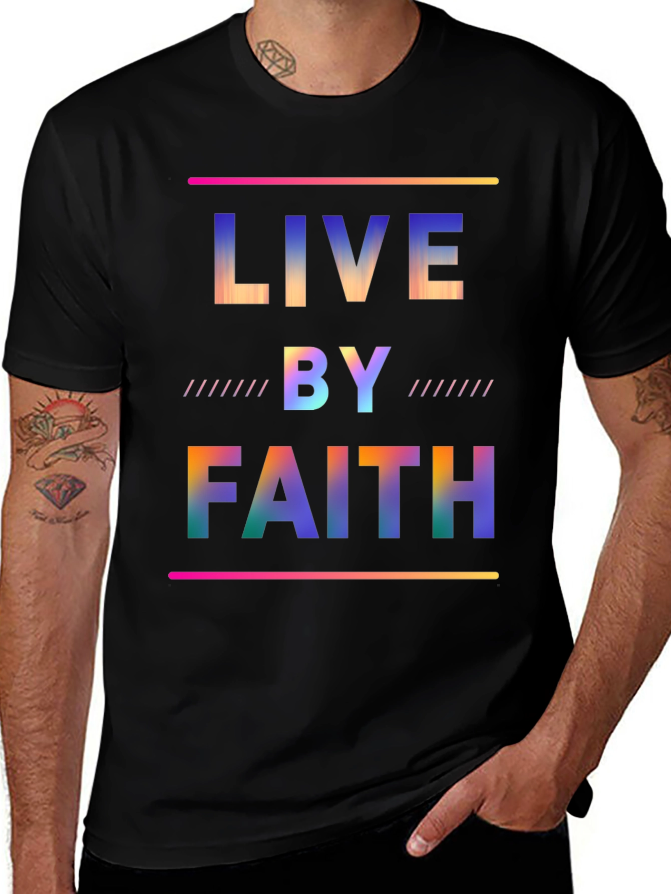 Variant 11 of Live By Faith Graphic T-Shirt