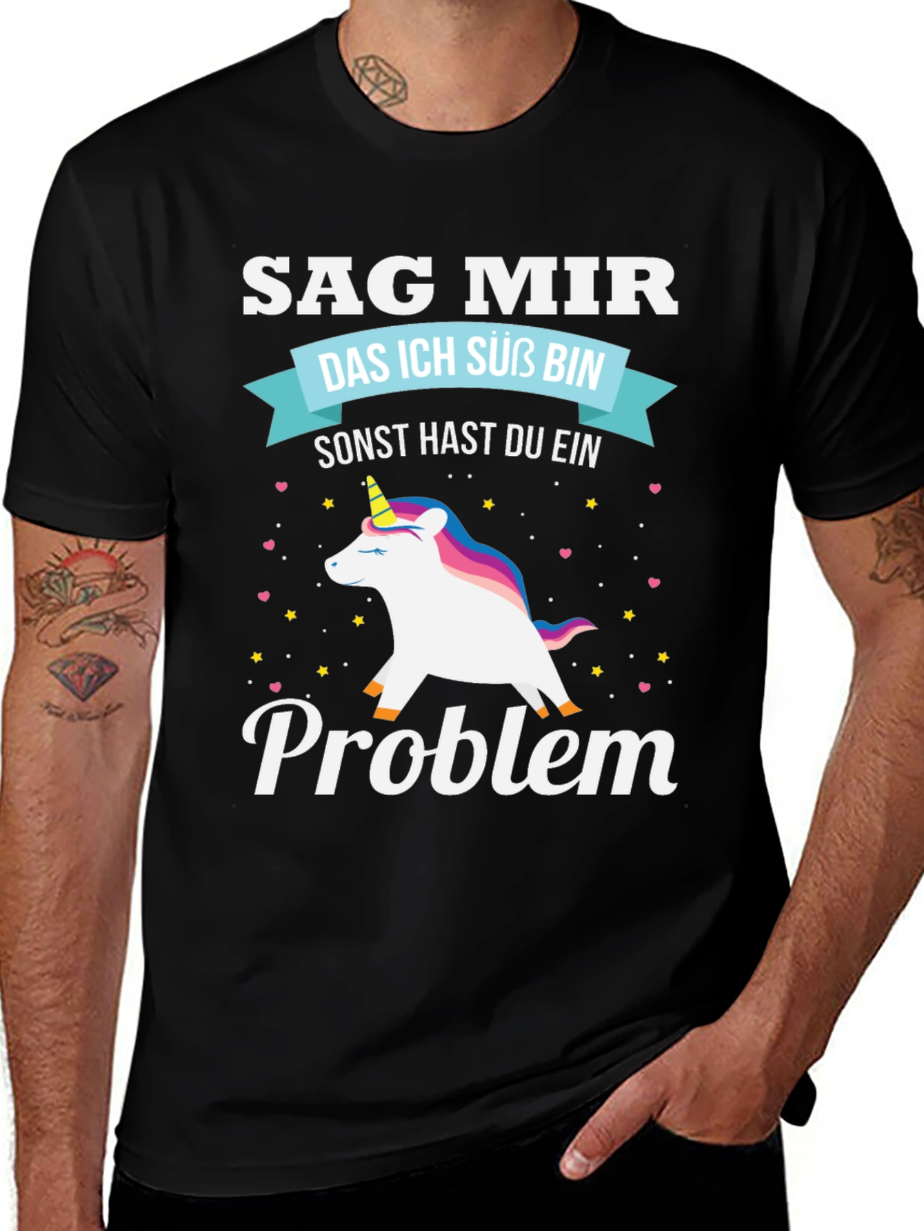 Variant 24 of Unicorn "Sag Mir" Graphic T-Shirt