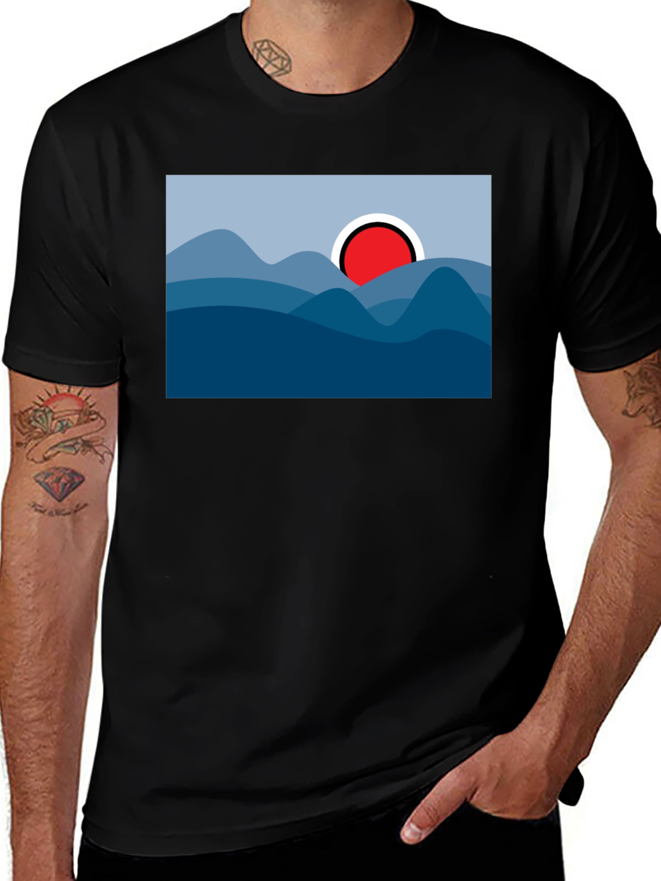 Variant 9 of Abstract Mountainscape Graphic Tee