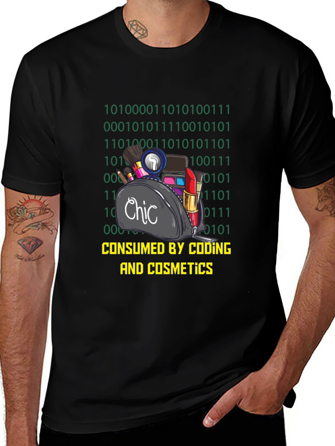 Variant 7 of Coding & Cosmetics Chic Black T-Shirt