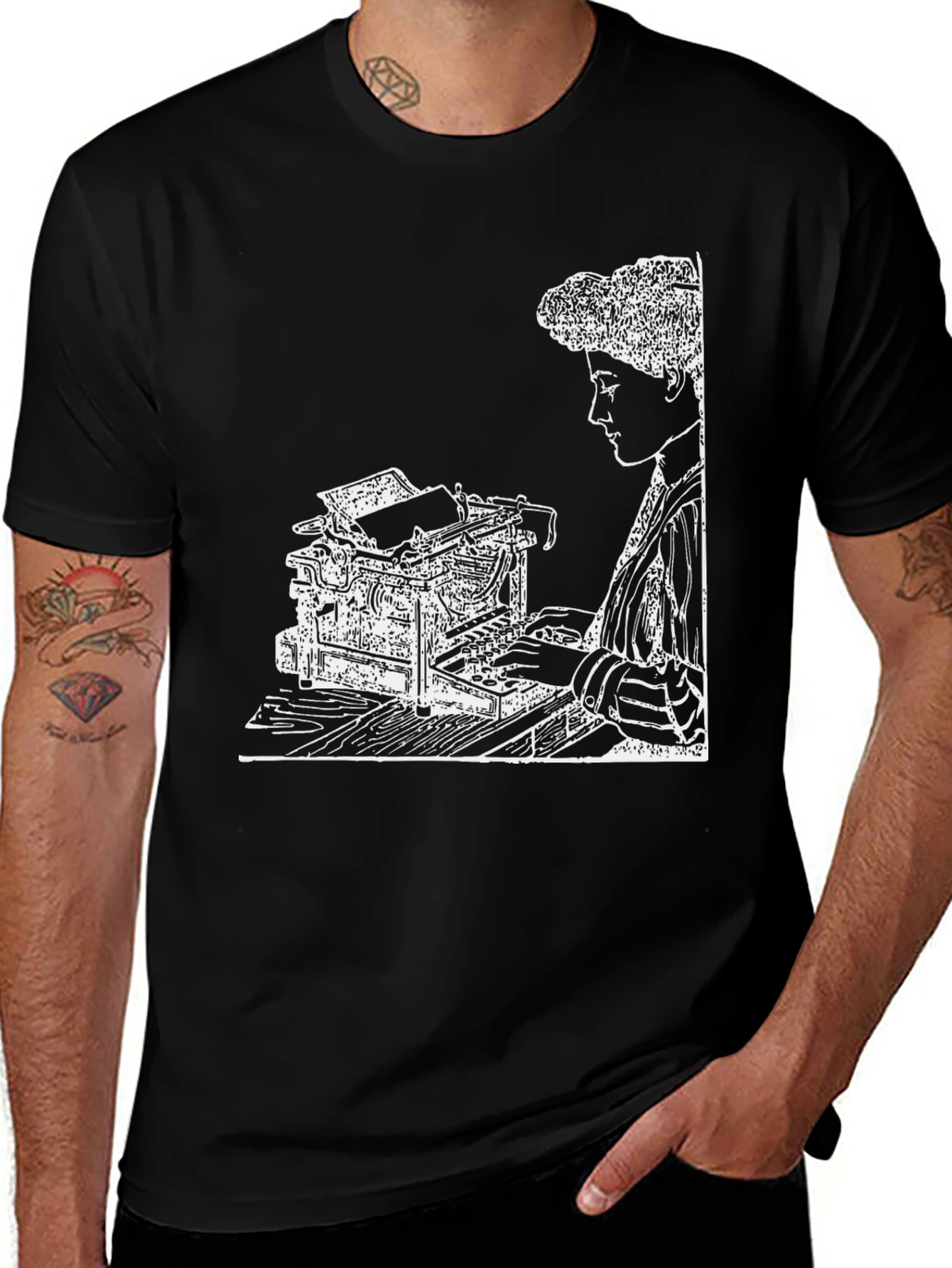Variant 22 of Vintage Typewriter T-Shirt - Classic Style
