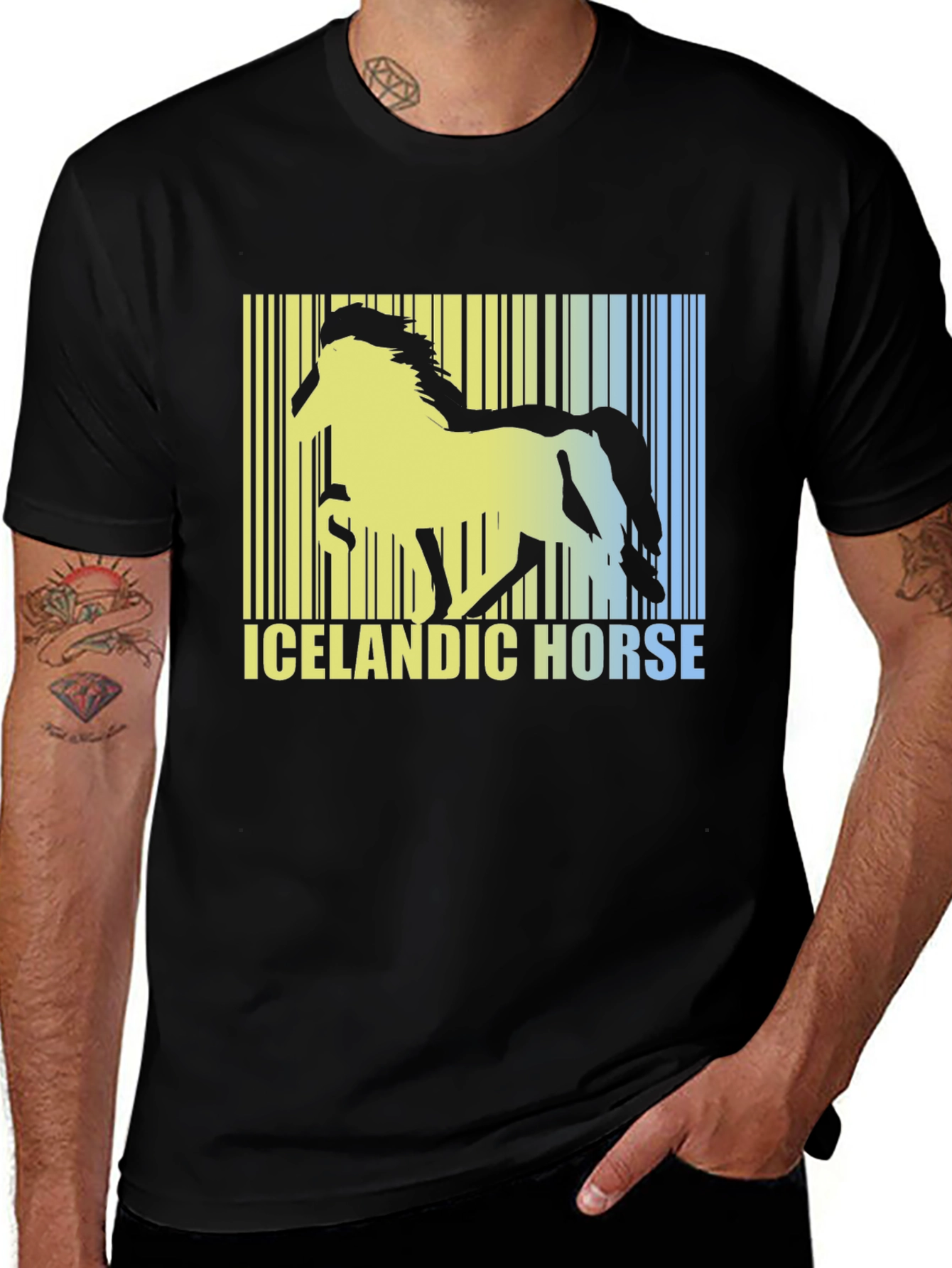 Icelandic Horse Barcode T-Shirt