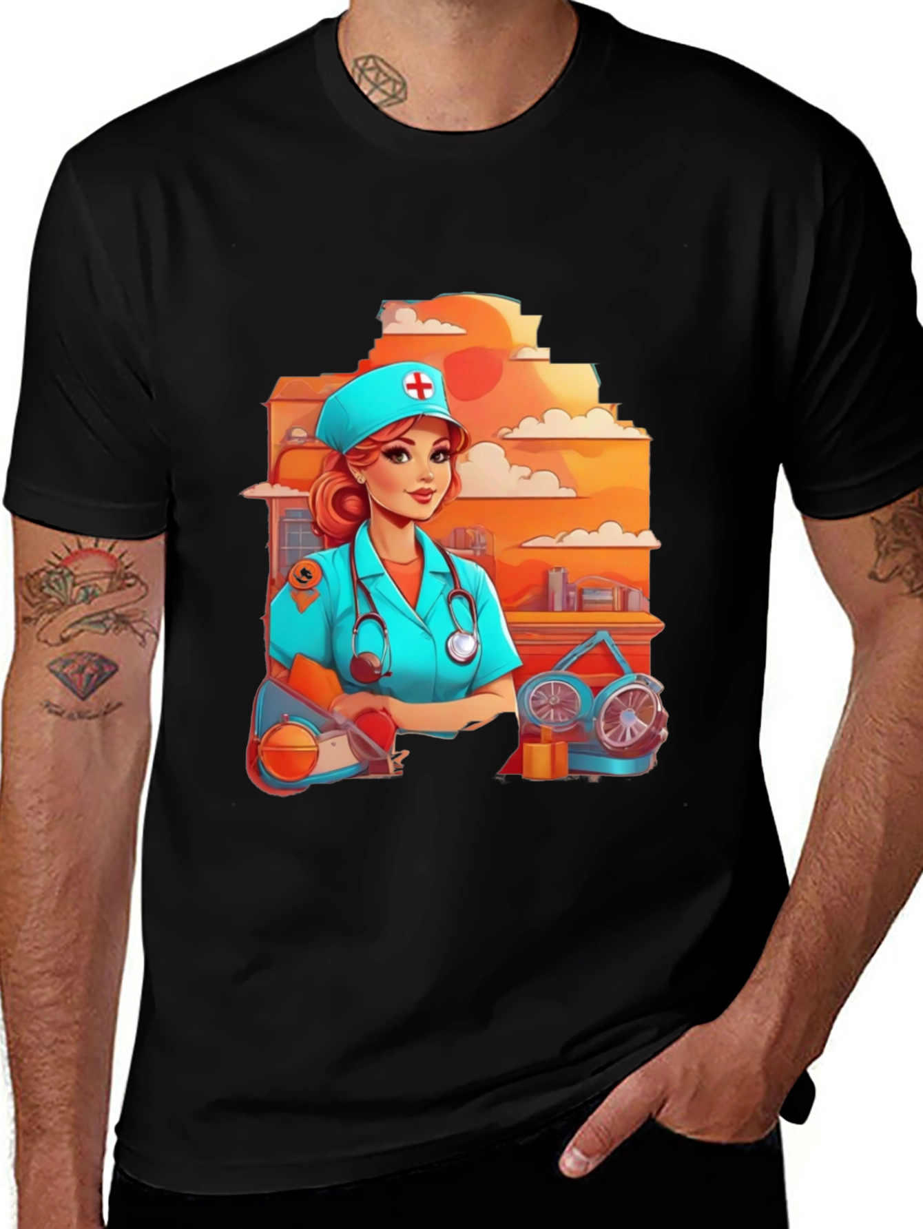 Variant 17 of Nurse Graphic T-Shirt - Unisex Style
