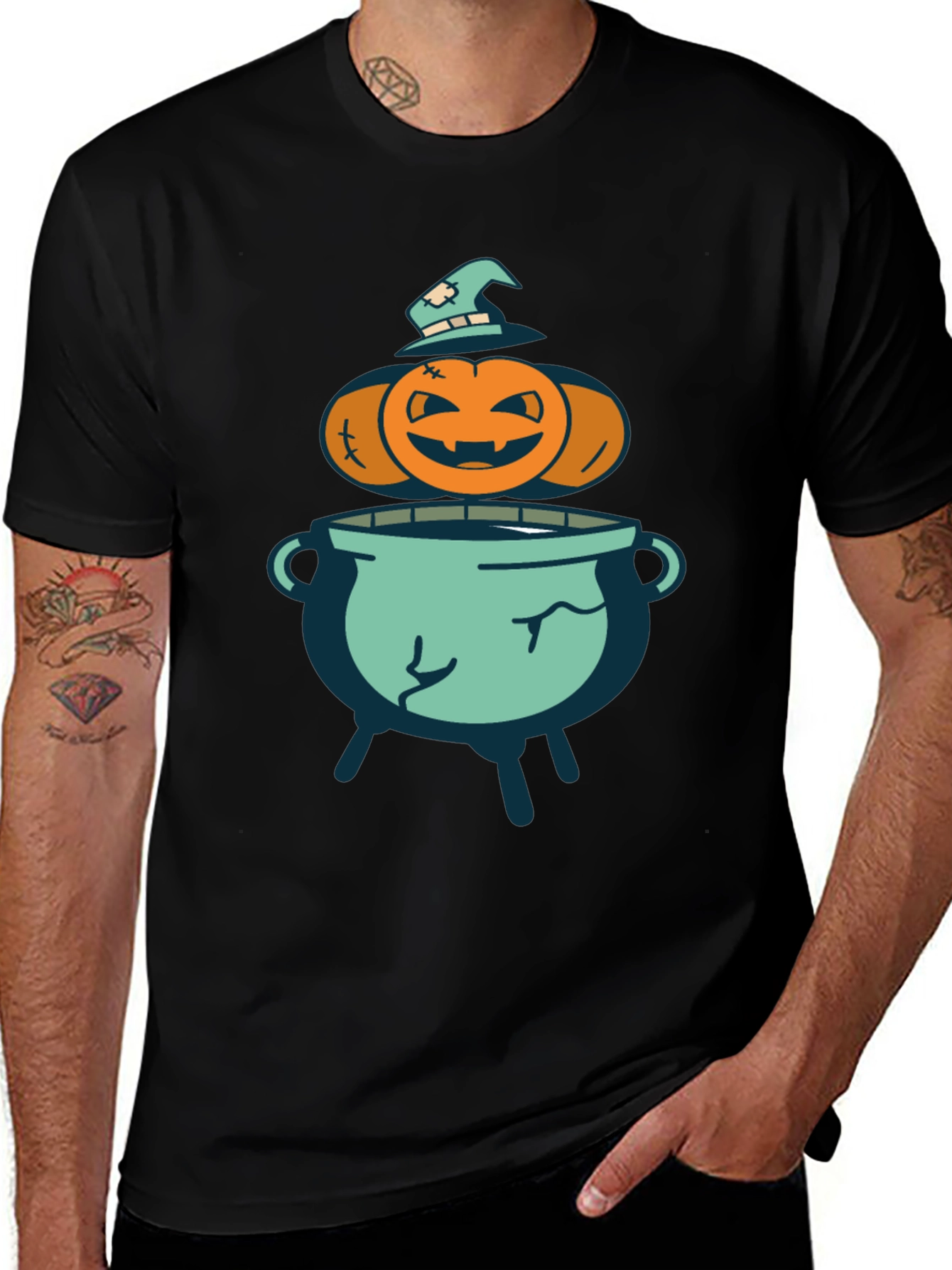Halloween Pumpkin Cauldron T-Shirt