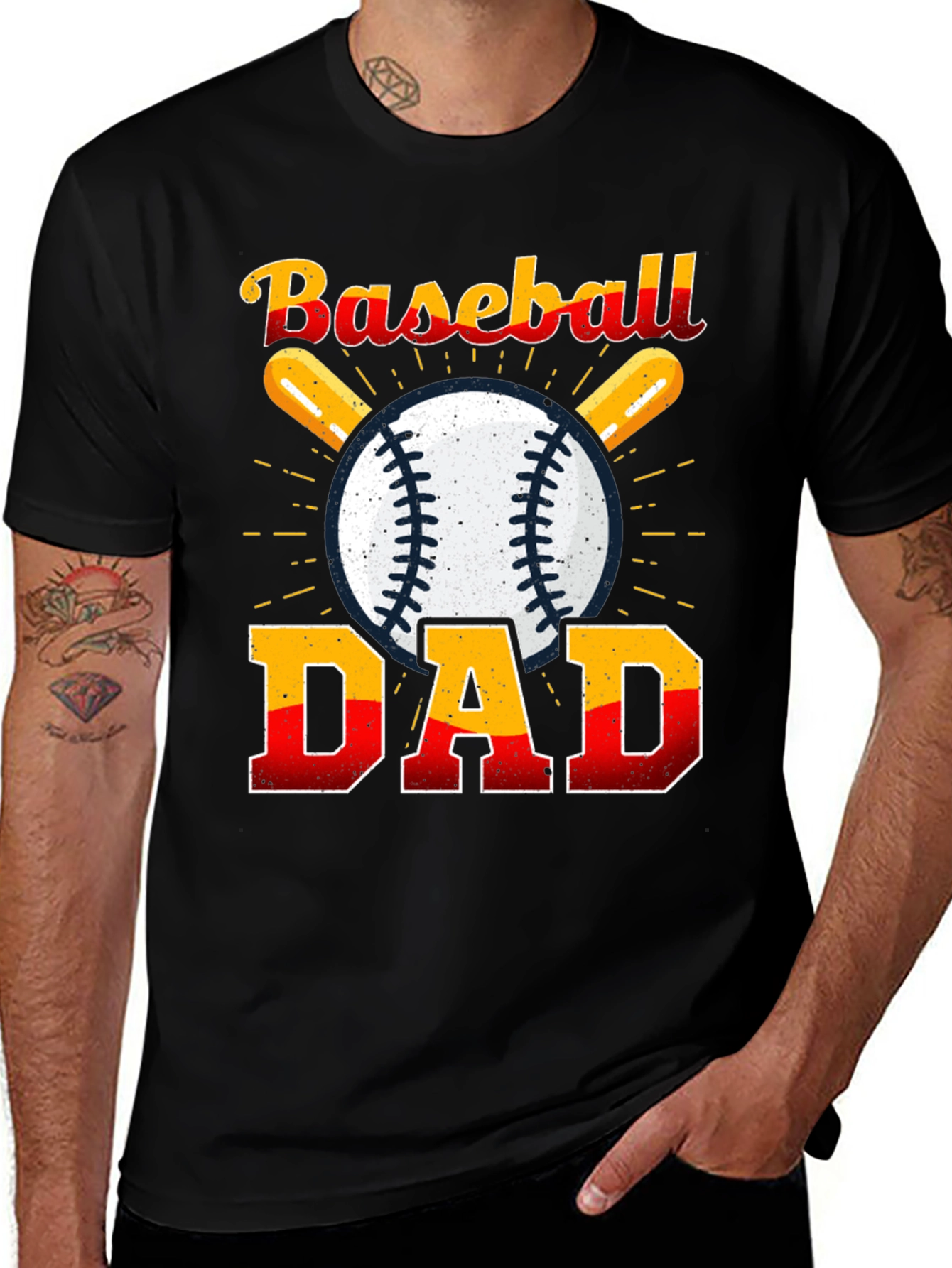 Variant 12 of Baseball Dad Graphic T-Shirt