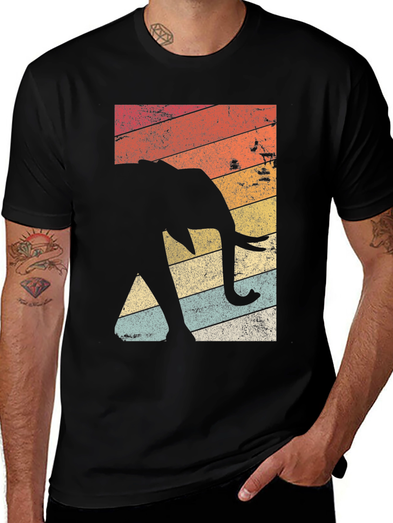 Variant 6 of Retro Elephant Graphic Tee - Stylish & Comfortable
