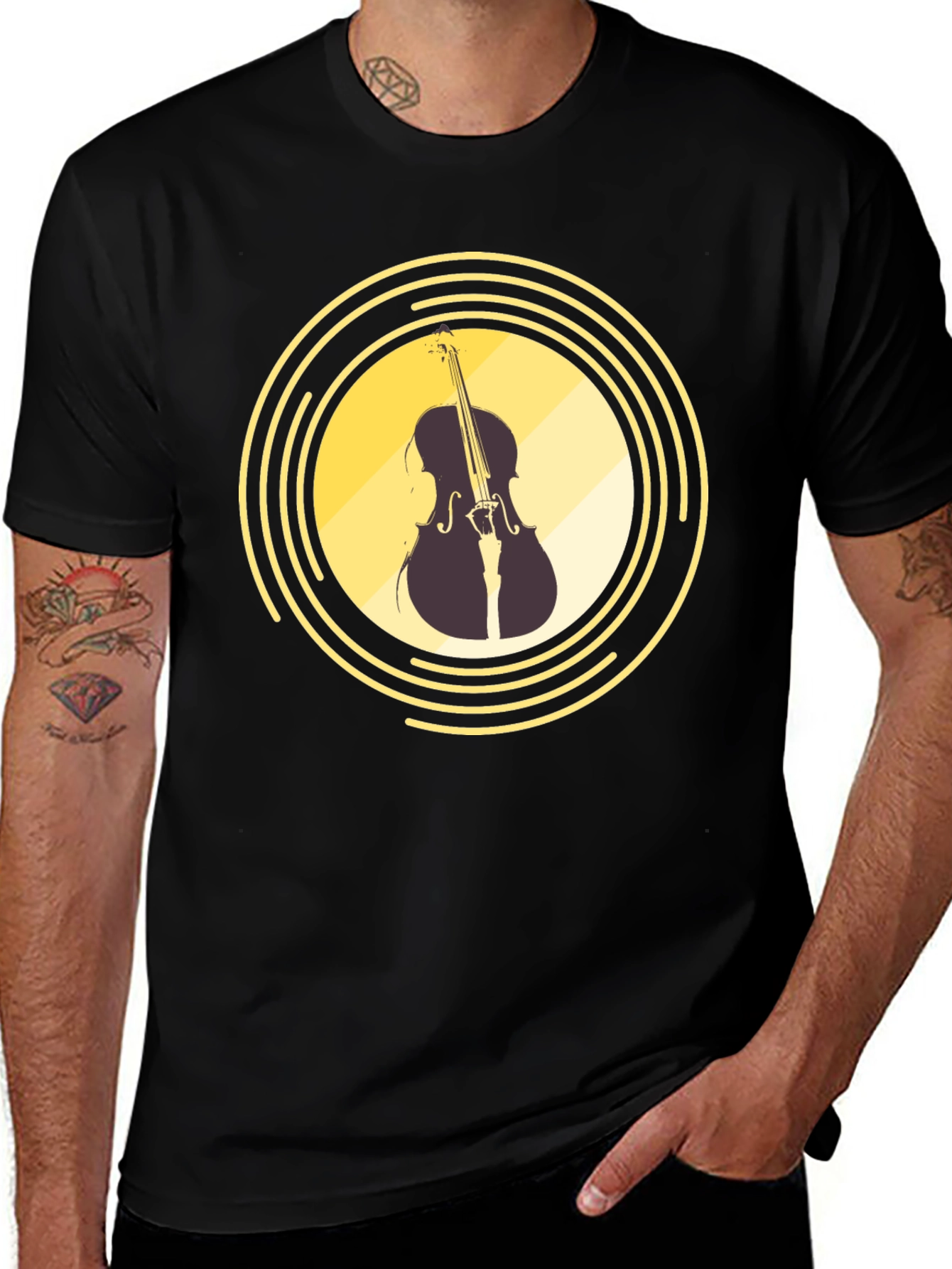 Variant 4 of Musical Cello Graphic T-Shirt