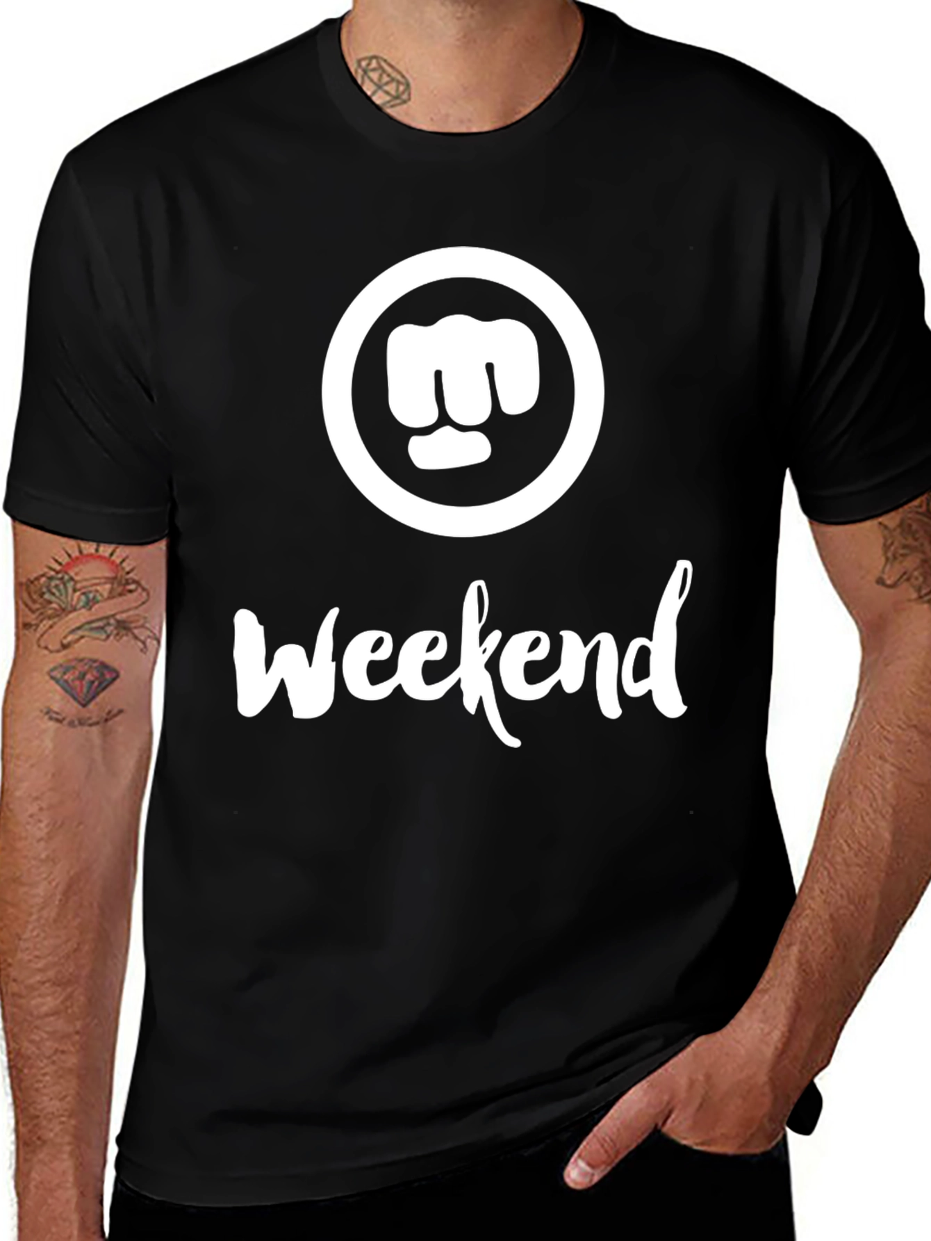 Variant 20 of Weekend Fist Bump Black T-Shirt