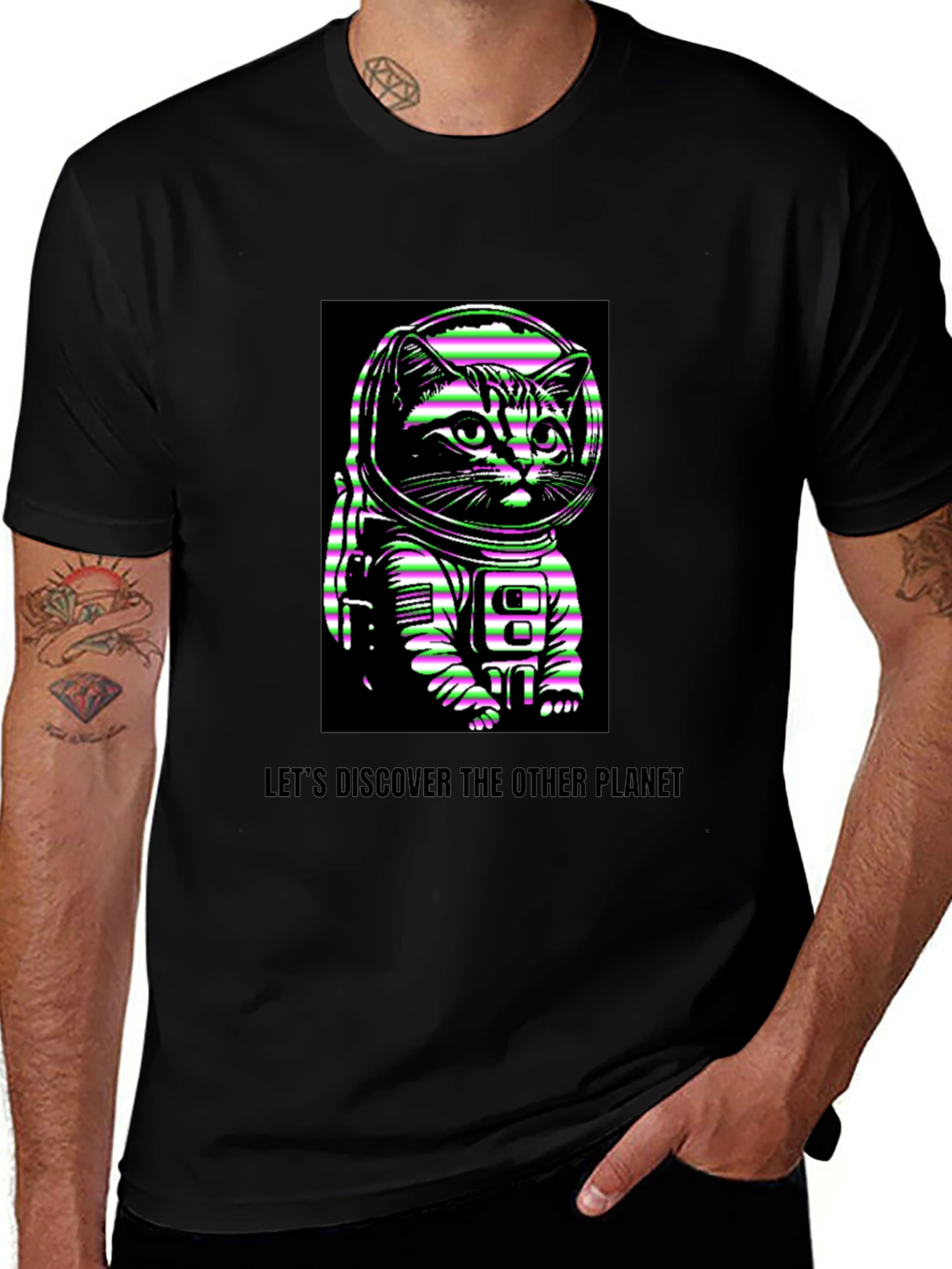 Variant 10 of Astronaut Cat Graphic T-Shirt