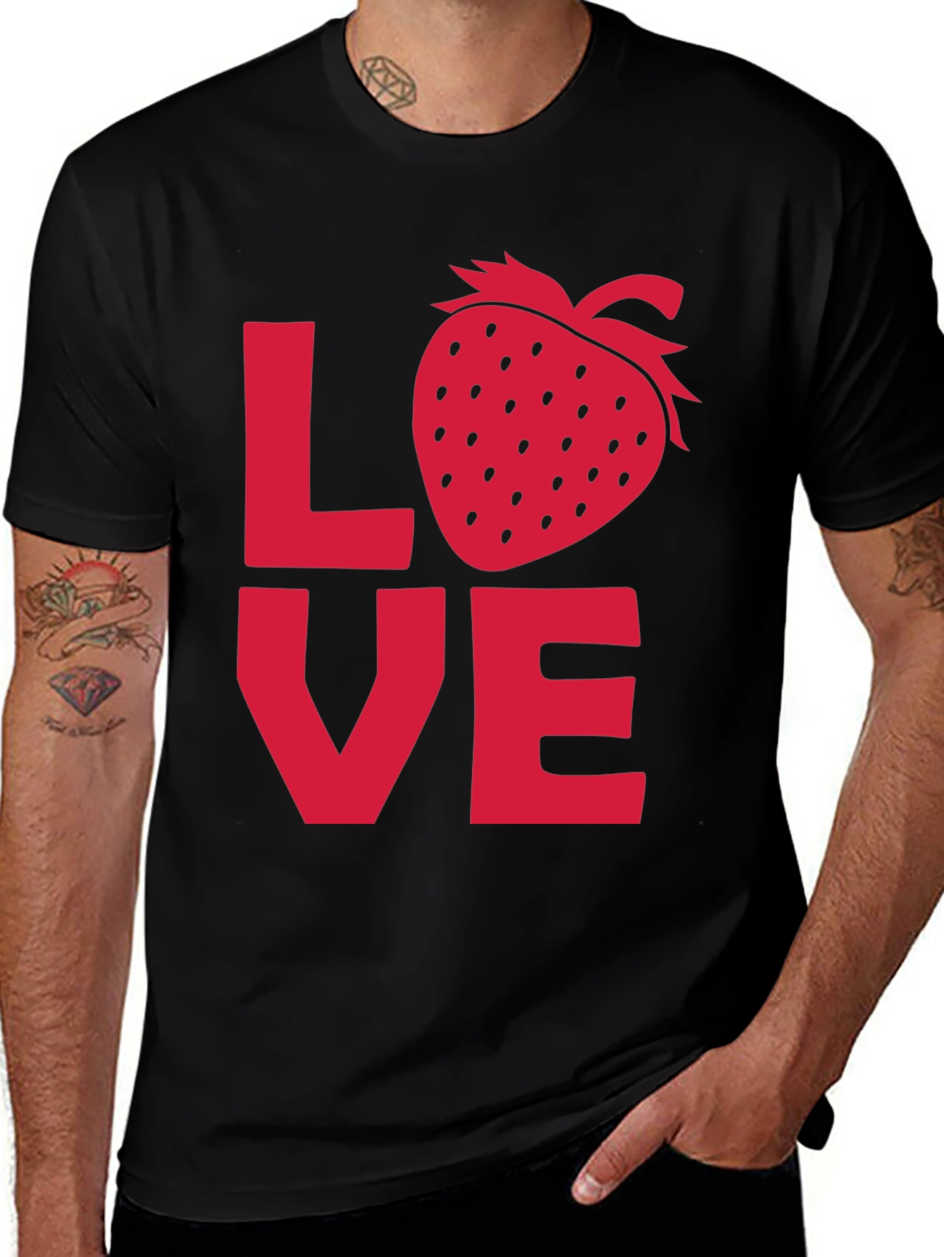 Variant 4 of Strawberry Love Graphic T-Shirt