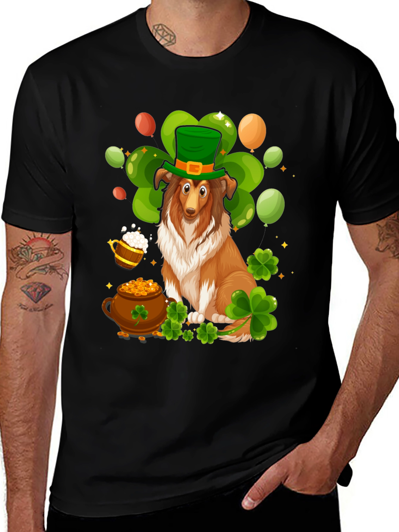 Variant 14 of St. Patrick's Day Dog Graphic Tee