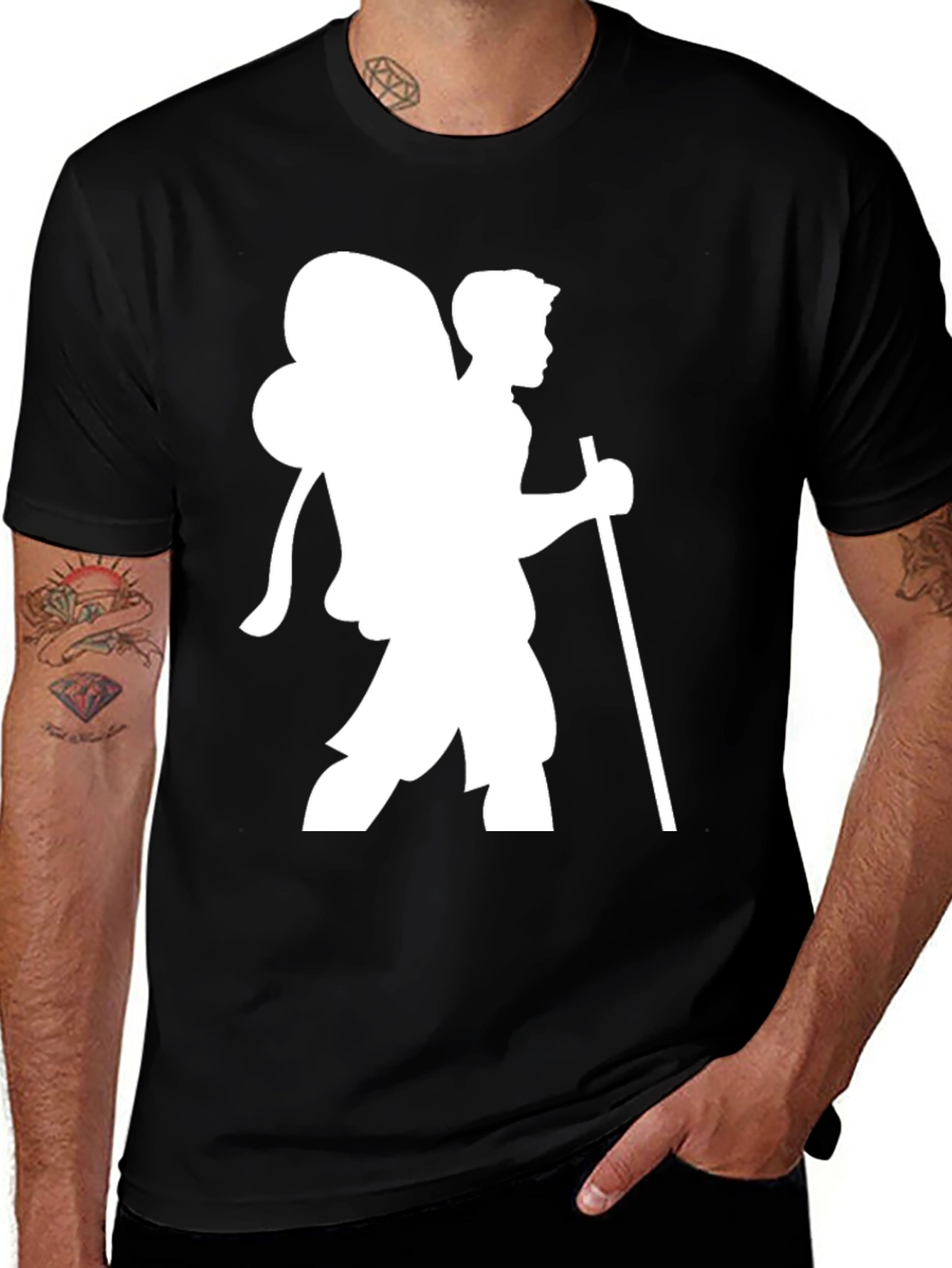 Hiking Graphic Tee - Black