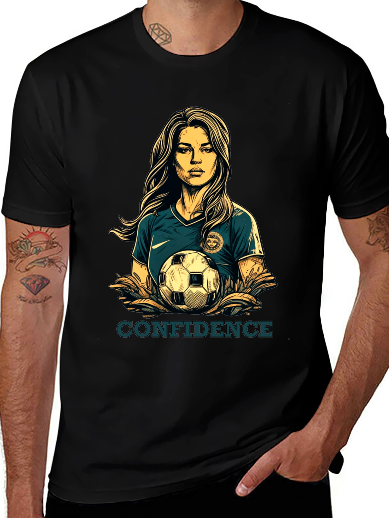 Variant 18 of Confidence Soccer Graphic T-Shirt