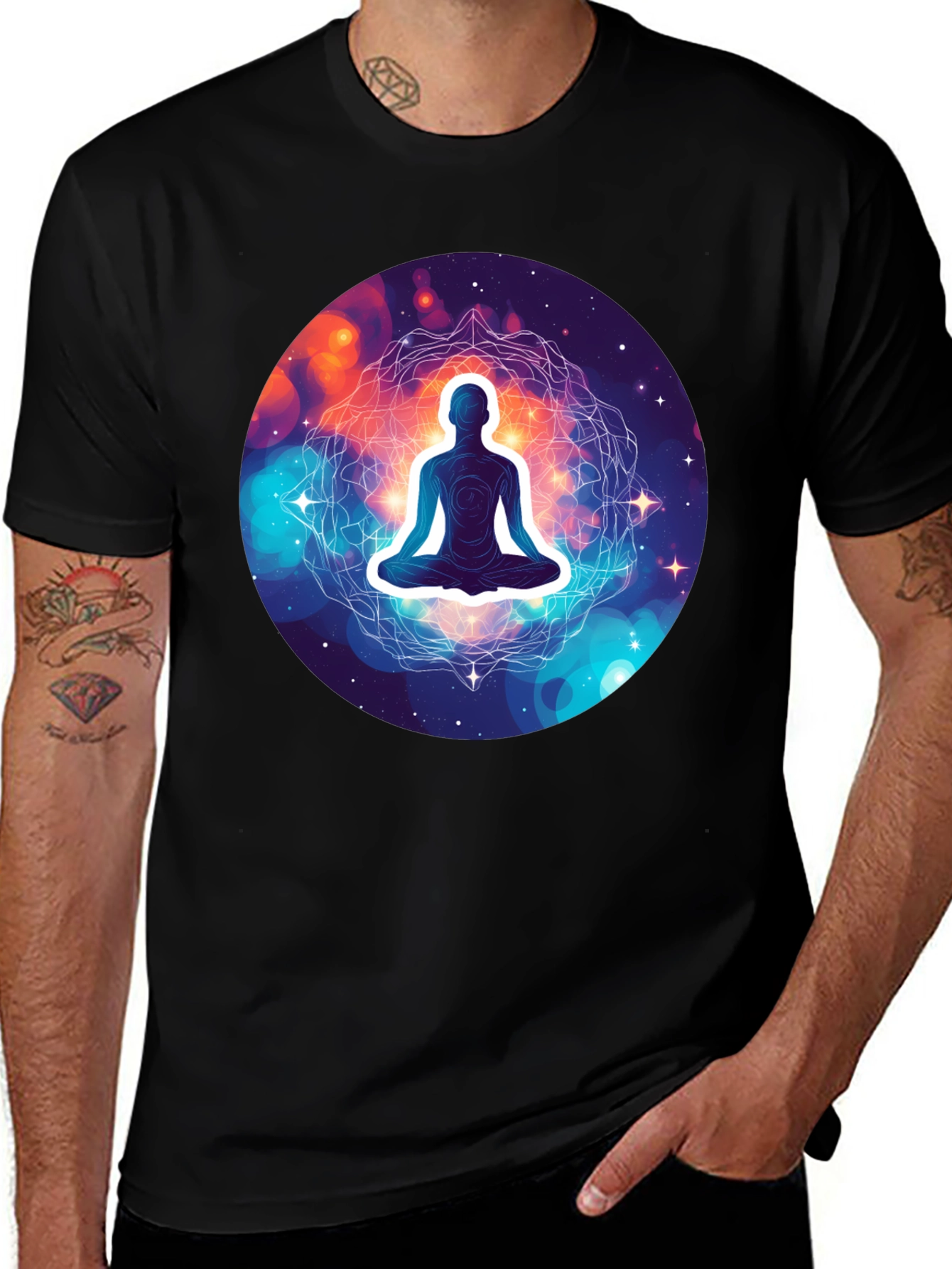 Variant 6 of Meditative Galaxy T-Shirt