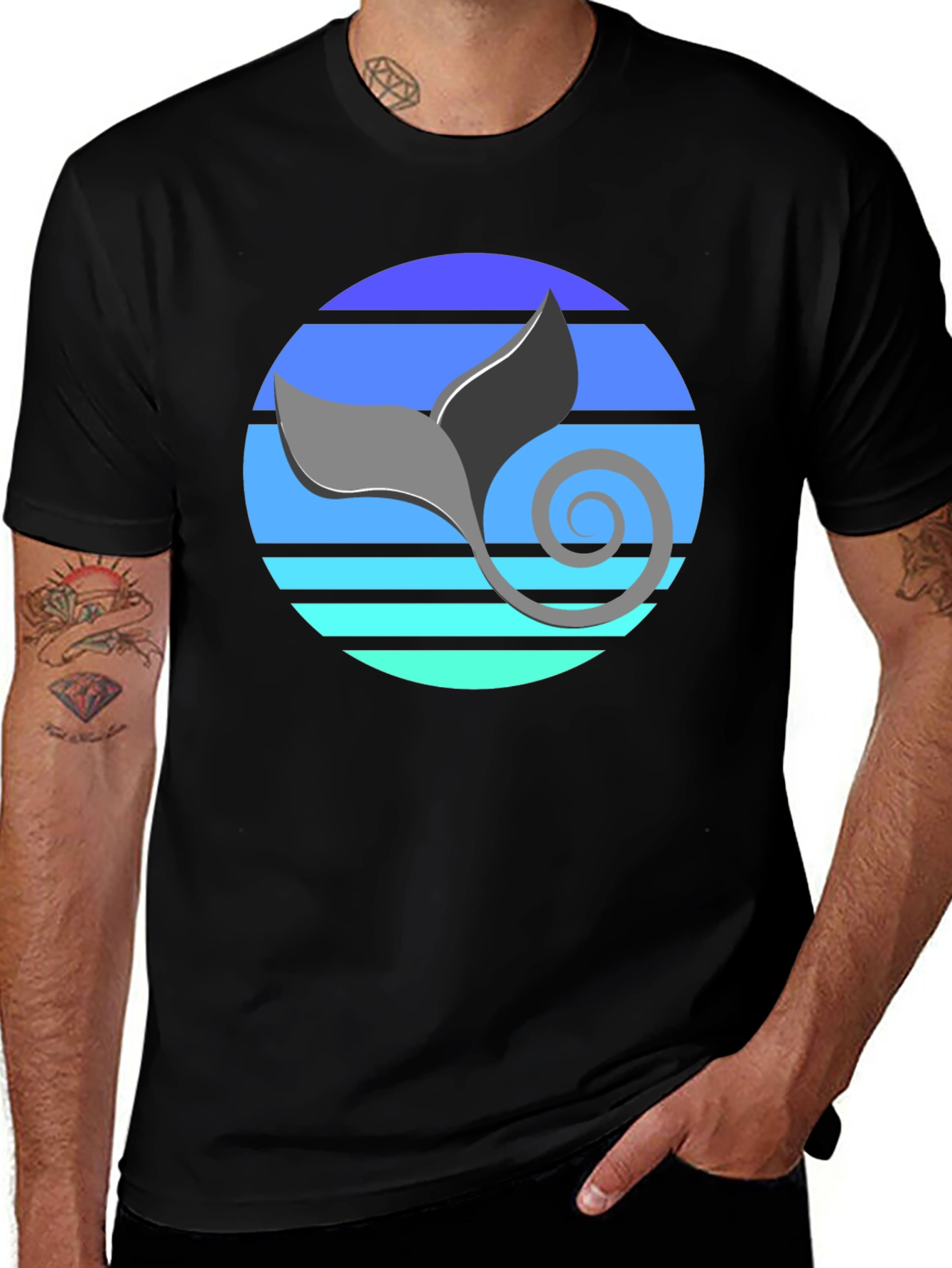 Variant 11 of Whale Tail Sunset T-Shirt