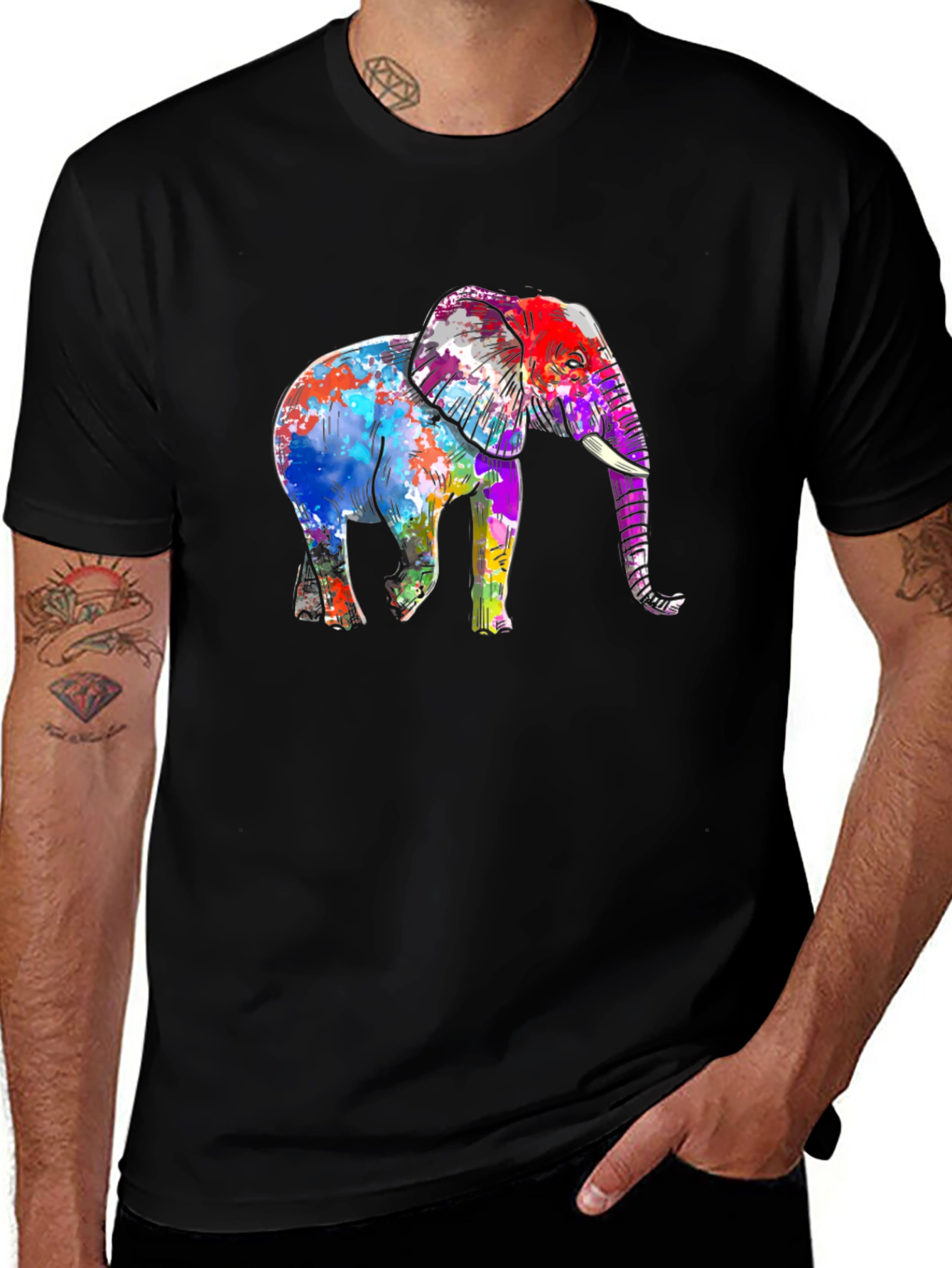 Variant 30 of Vibrant Elephant Graphic T-Shirt - Stylish Unisex Tee