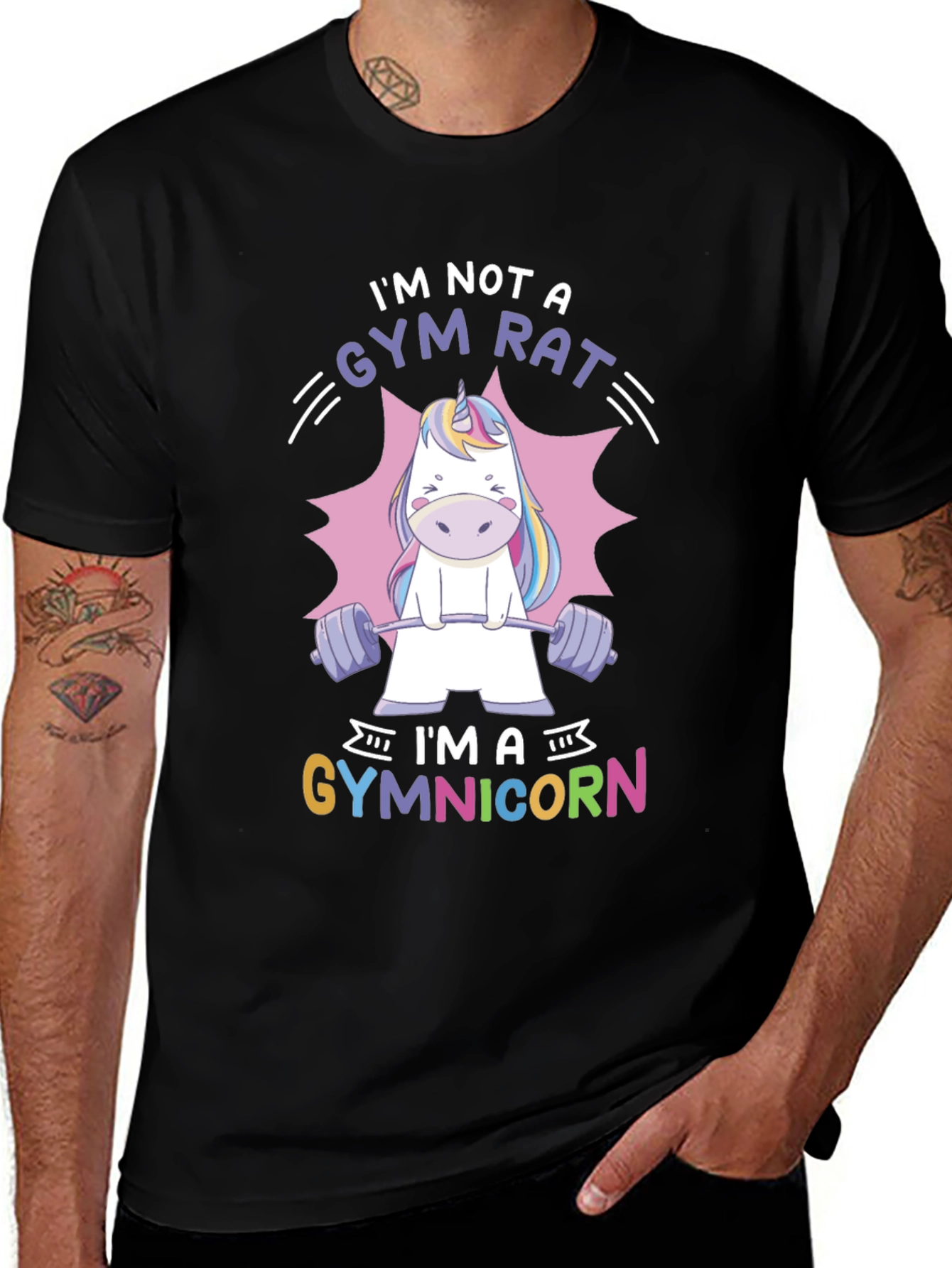 Variant 13 of Gymnicorn Graphic Tee - Unicorn Workout Shirt