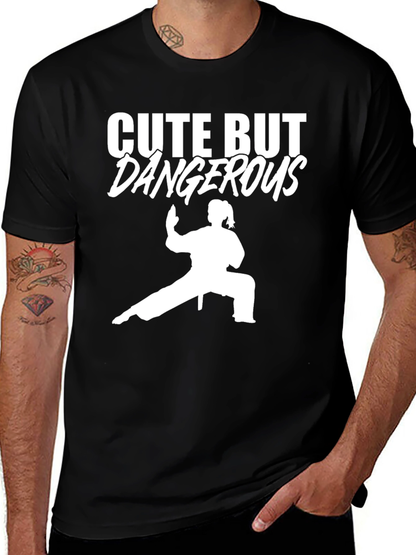 Variant 12 of Cute But Dangerous Martial Arts T-Shirt