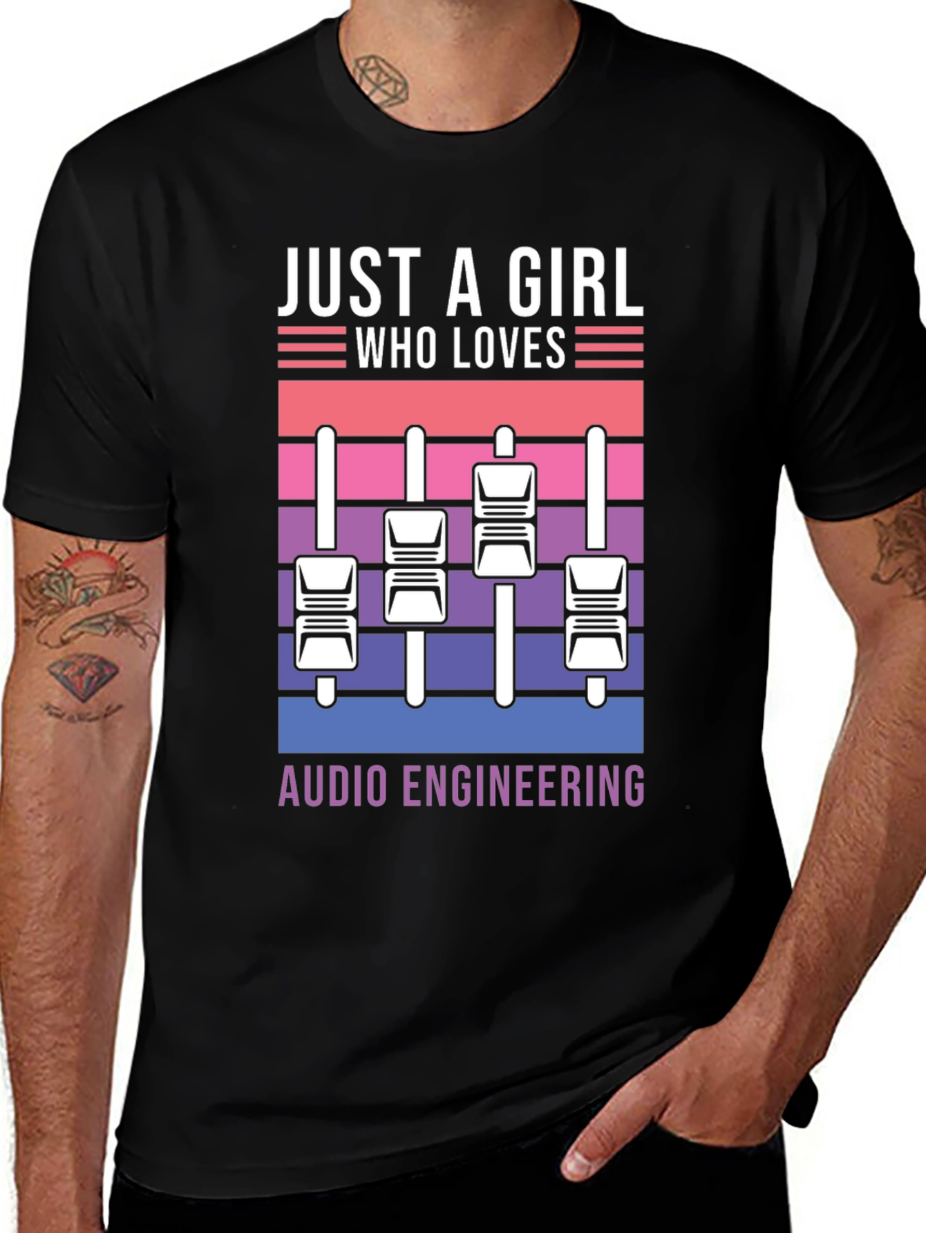 Variant 12 of Just A Girl Who Loves Audio Engineering T-Shirt