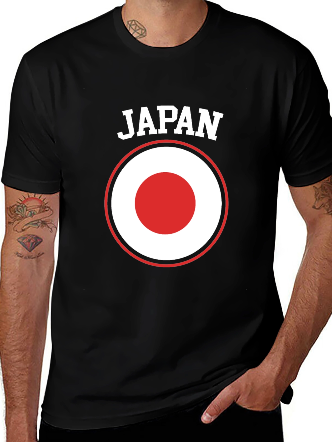 Variant 7 of Japan Flag Graphic T-Shirt - Black