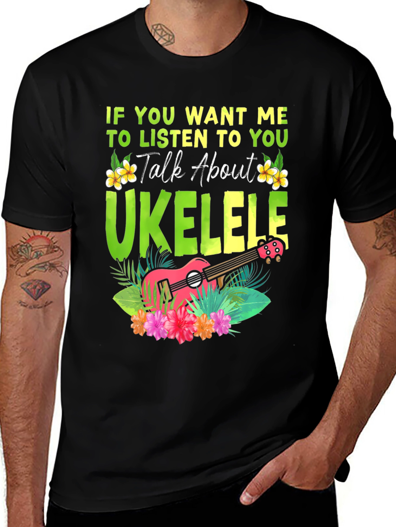 Variant 7 of Ukulele Lover T-Shirt - Talk About Ukulele Tee