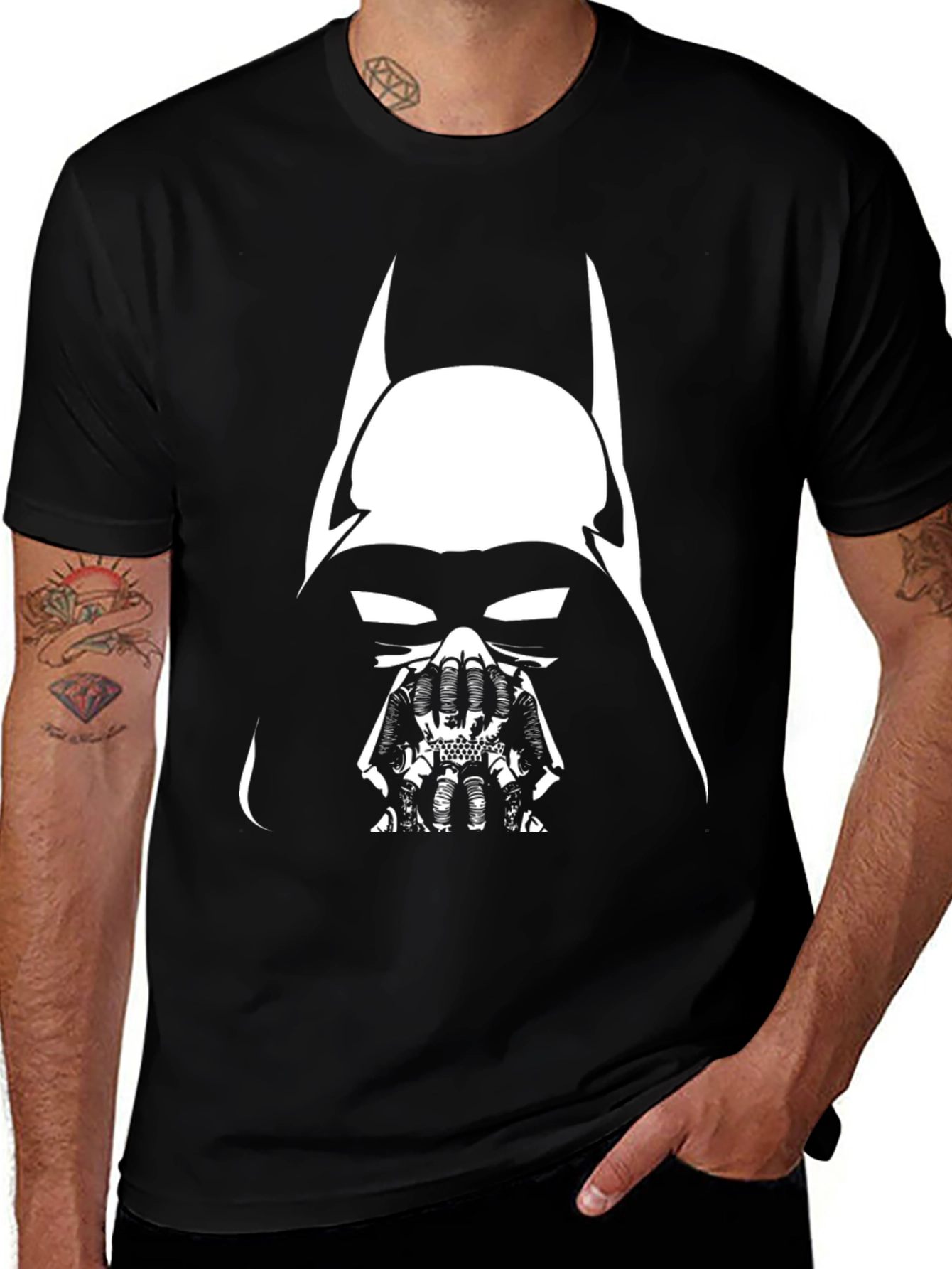 Batman Bane Mashup Black T-Shirt