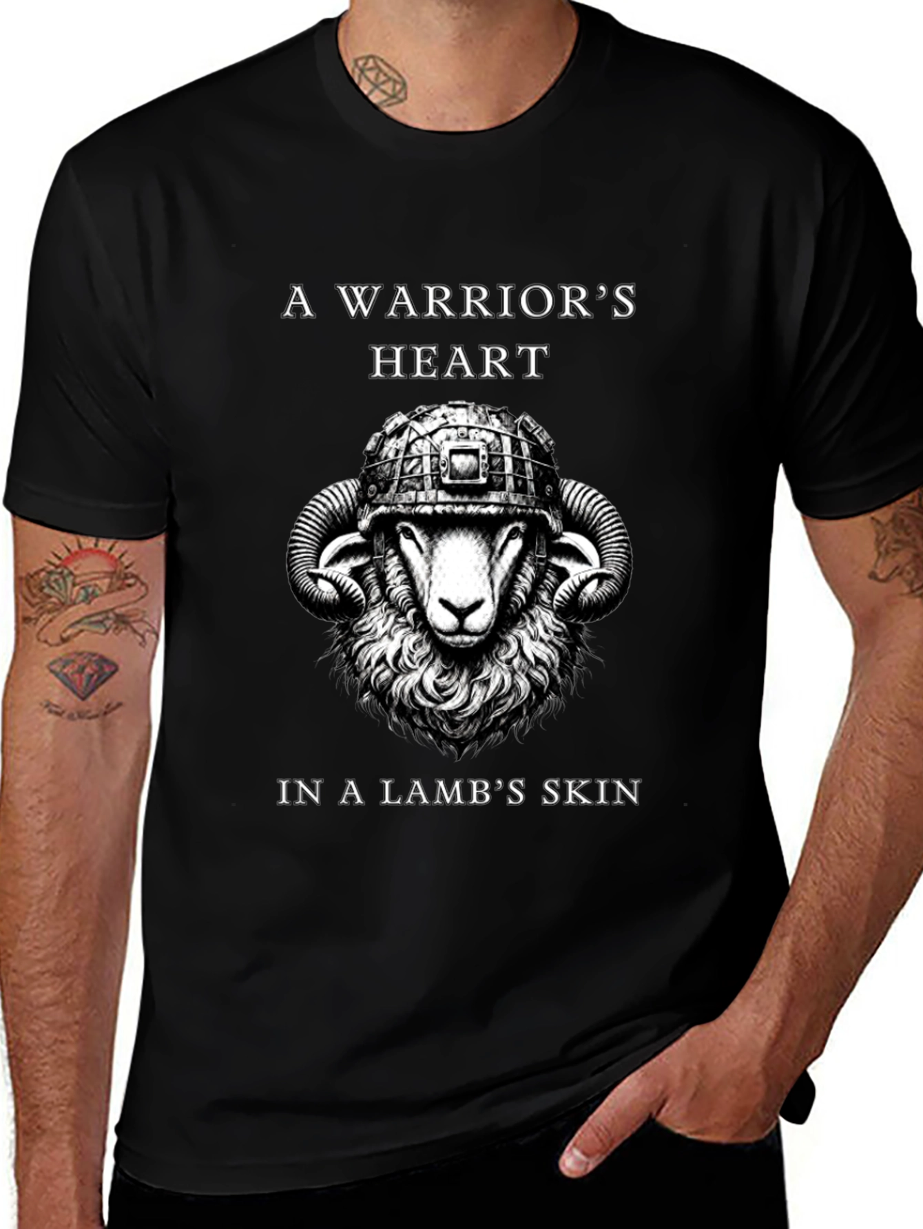 Variant 18 of Warrior's Heart Lamb Skin T-Shirt