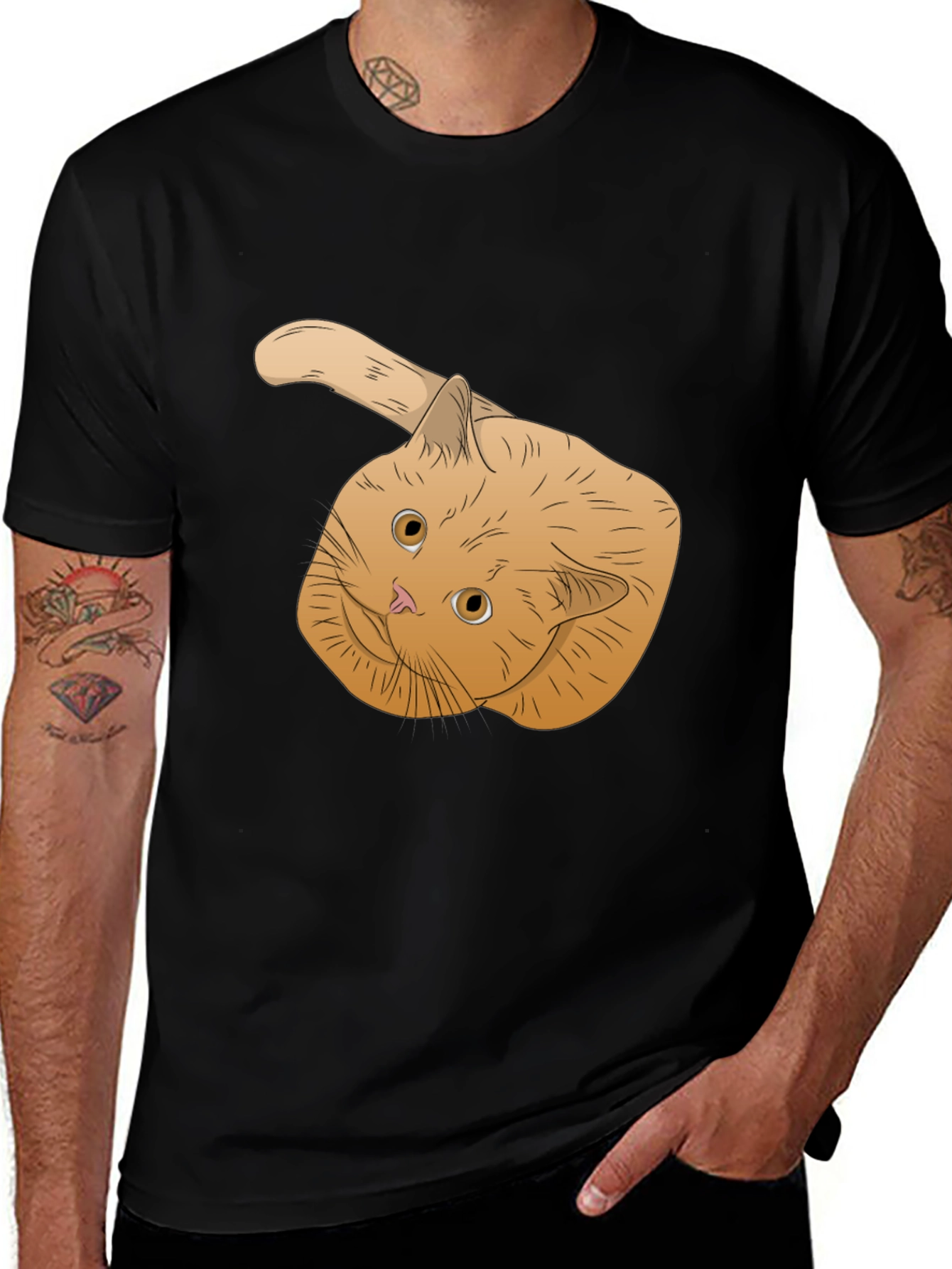 Variant 2 of Ginger Cat T-Shirt - Whimsical Pet Lover Apparel