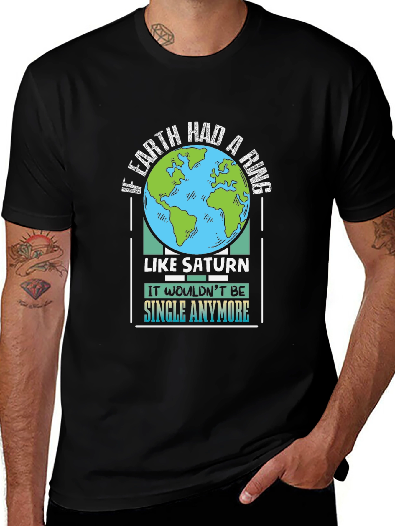 Earth Ring Saturn Joke T-Shirt