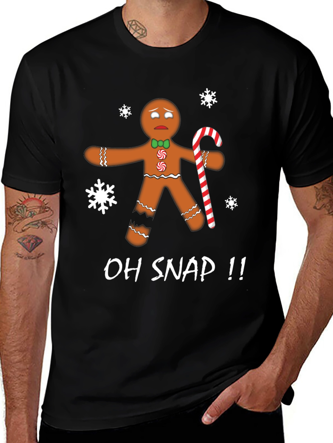 Variant 14 of Oh Snap Gingerbread T-Shirt - Christmas Holiday Tee