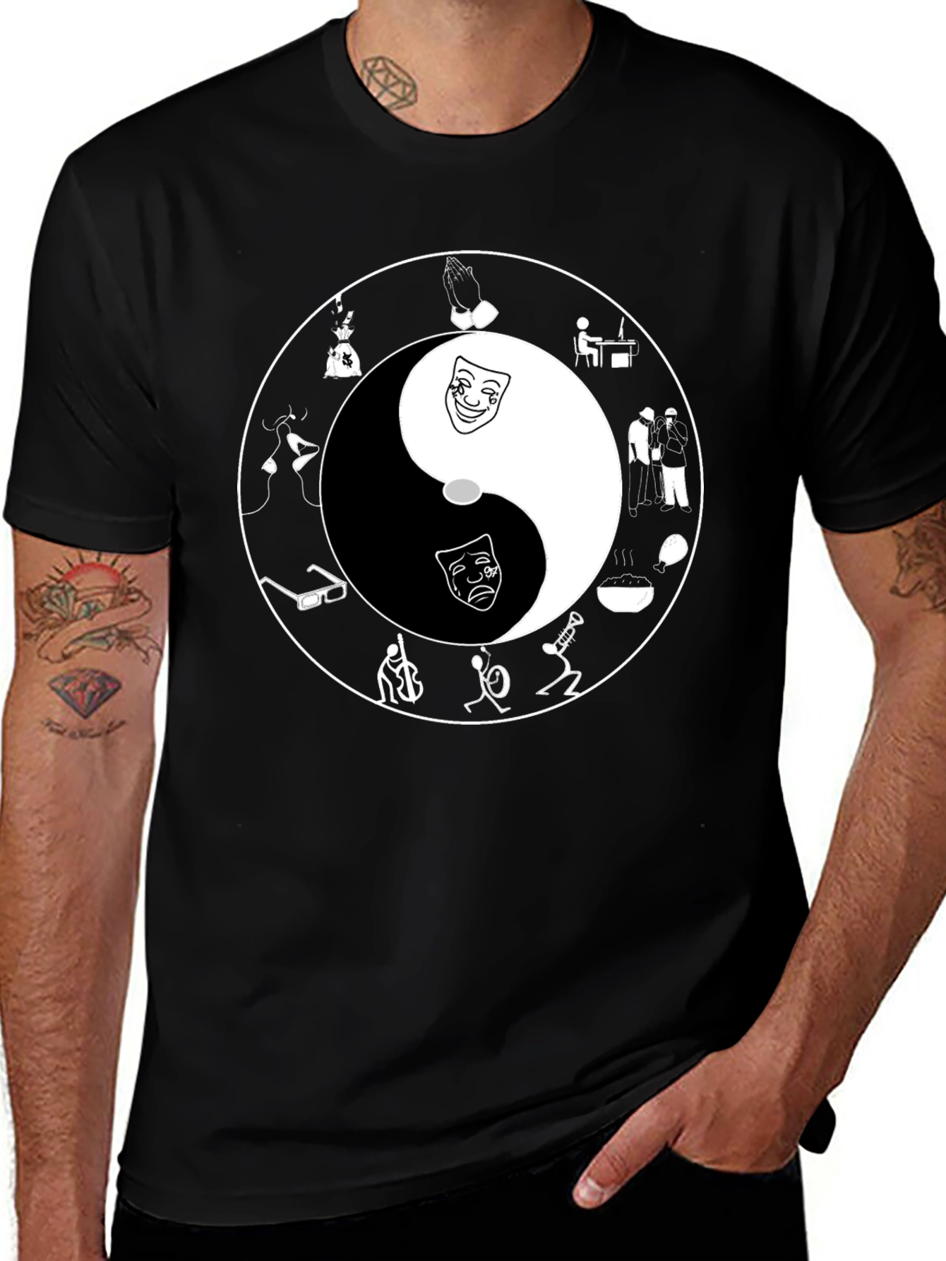 Variant 26 of Yin and Yang T-Shirt - Funny Theater Graphic Tee