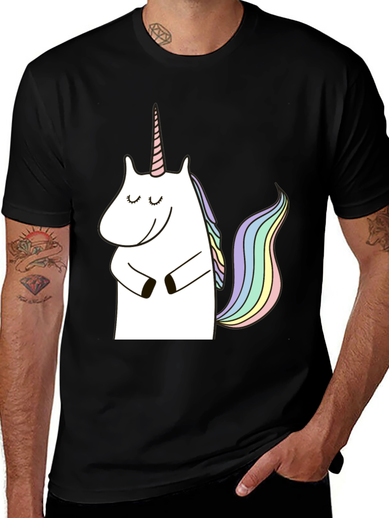 Variant 11 of Unicorn Graphic Black T-Shirt - Magical and Fun