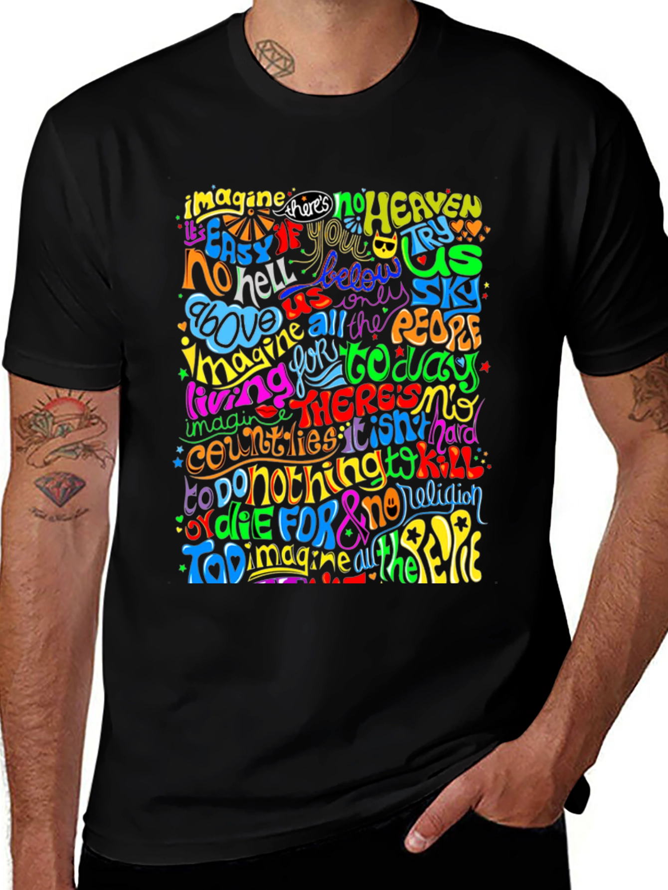 Variant 18 of Imagine All the People Graphic T-Shirt
