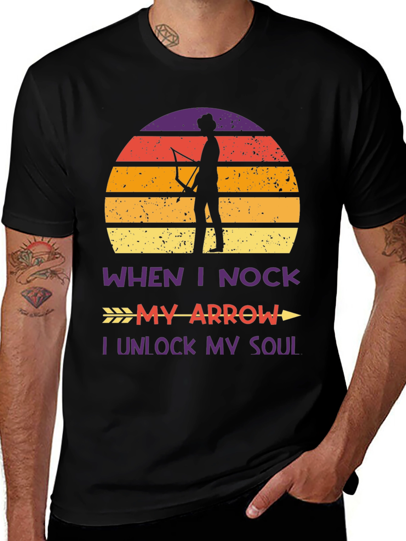 Variant 13 of Archery Soul T-Shirt - When I Nock My Arrow